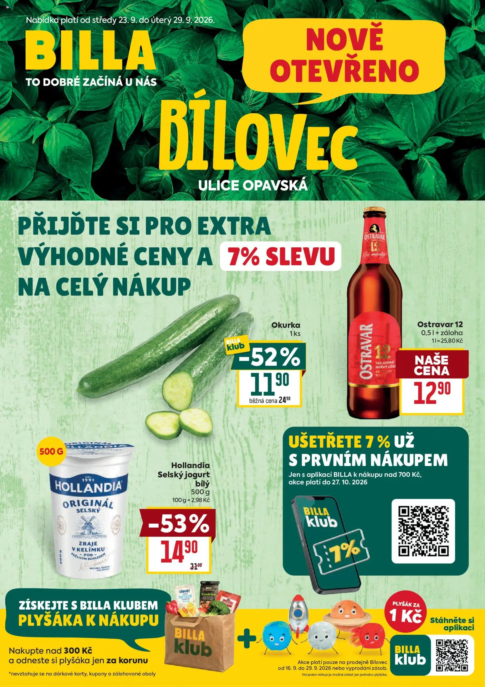 Náhled nabídky: Billa Billa leták - Bílovec platný od 23.09.2026