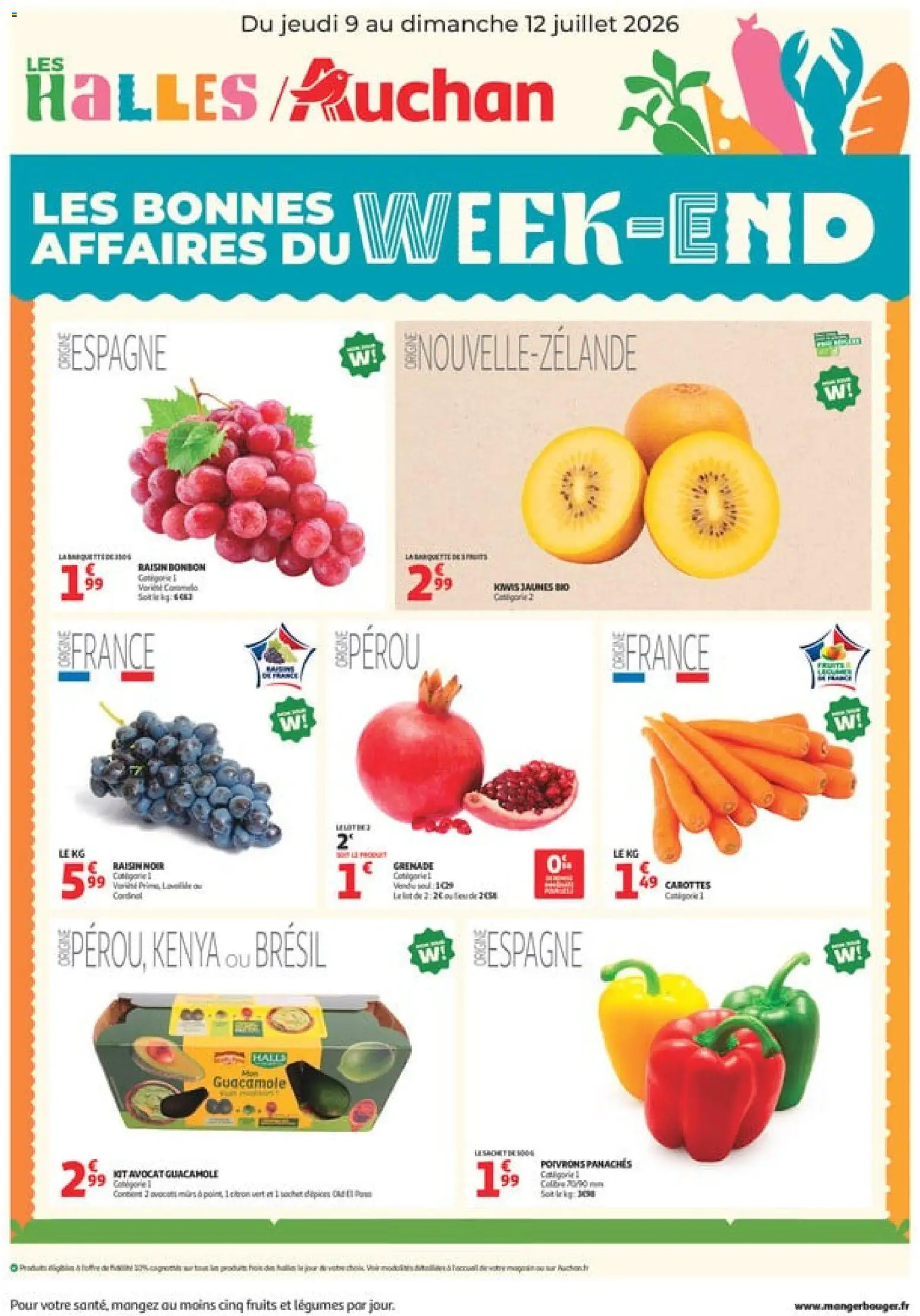 Prévisualisation de Auchan les bons plans du week-end dans votre hyper du magasin Auchan formulaire valide 09/07/2026