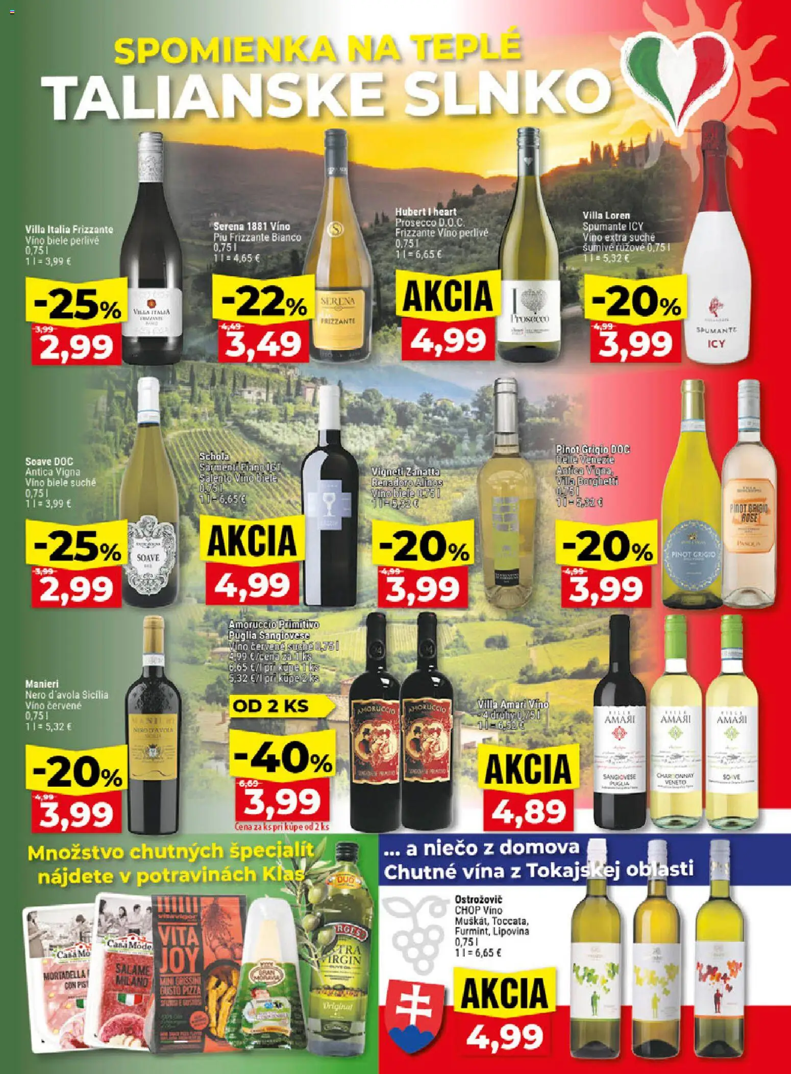 Náhľad Klas letáku platného od 05.10.2026 - Pizza, Víno, Prosecco