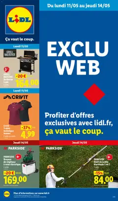Prévisualisation de LIDL catalogue les bonnes affaires Exclu Web du magasin LIDL formulaire valide 11/05/2026