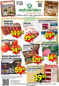 Förhandsgranska reklamblad Matvärlden erbjudanden från butik Matvärlden gäller från 29/06/2026