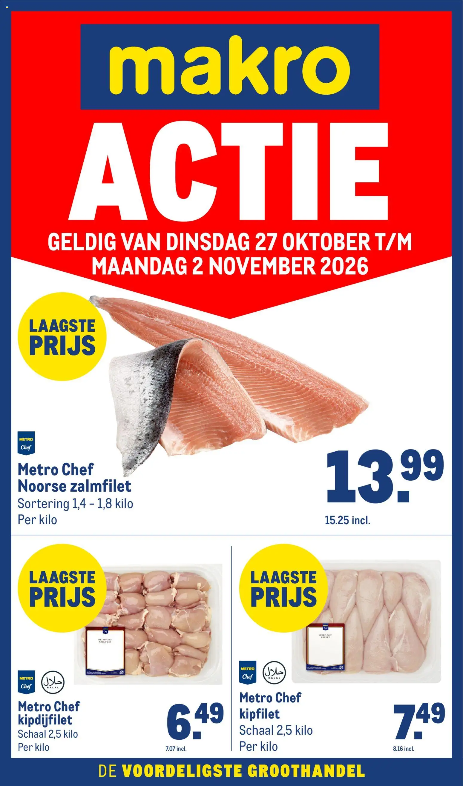 Voorbeeld van Makro folder - Actie van winkel Makro geldig vanaf 27-10-2026 - Schaal, Zalmfilet
