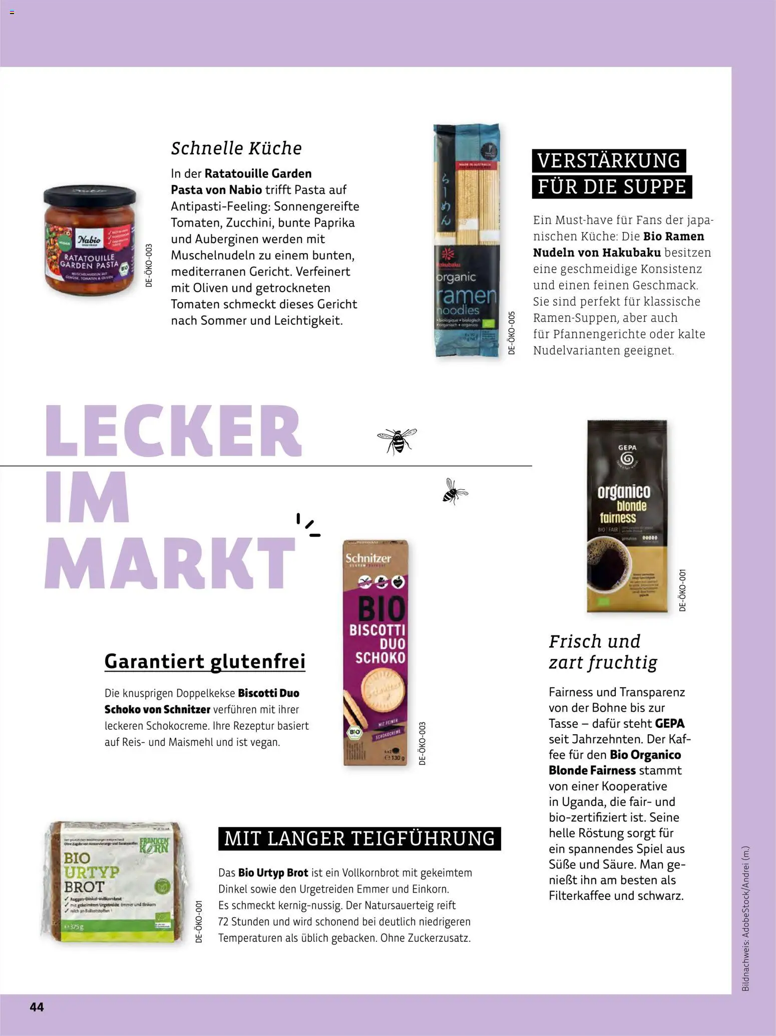 Vorschau von dem Prospekt des Geschäftes BioMarkt, gültig ab dem 17.07.2026 - Küche, Pasta, Brot, Spiel, Paprika, Reis, Vollkornbrot, Tomaten