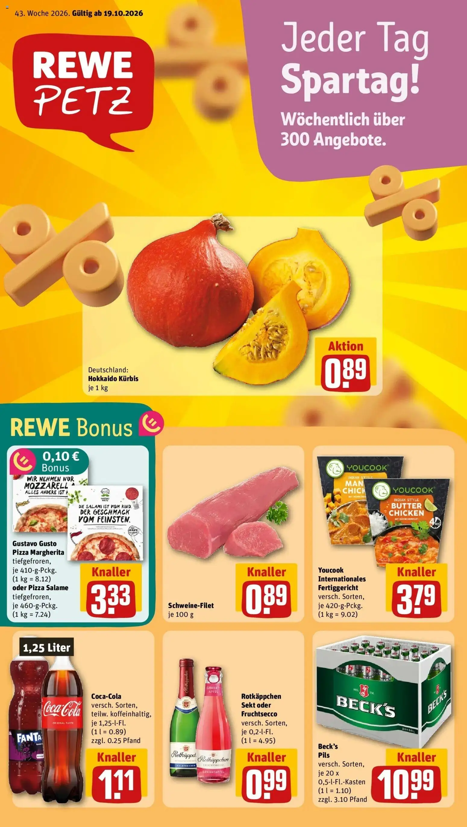 Vorschau von dem Prospekt des Geschäftes Rewe, gültig ab dem 19.10.2026