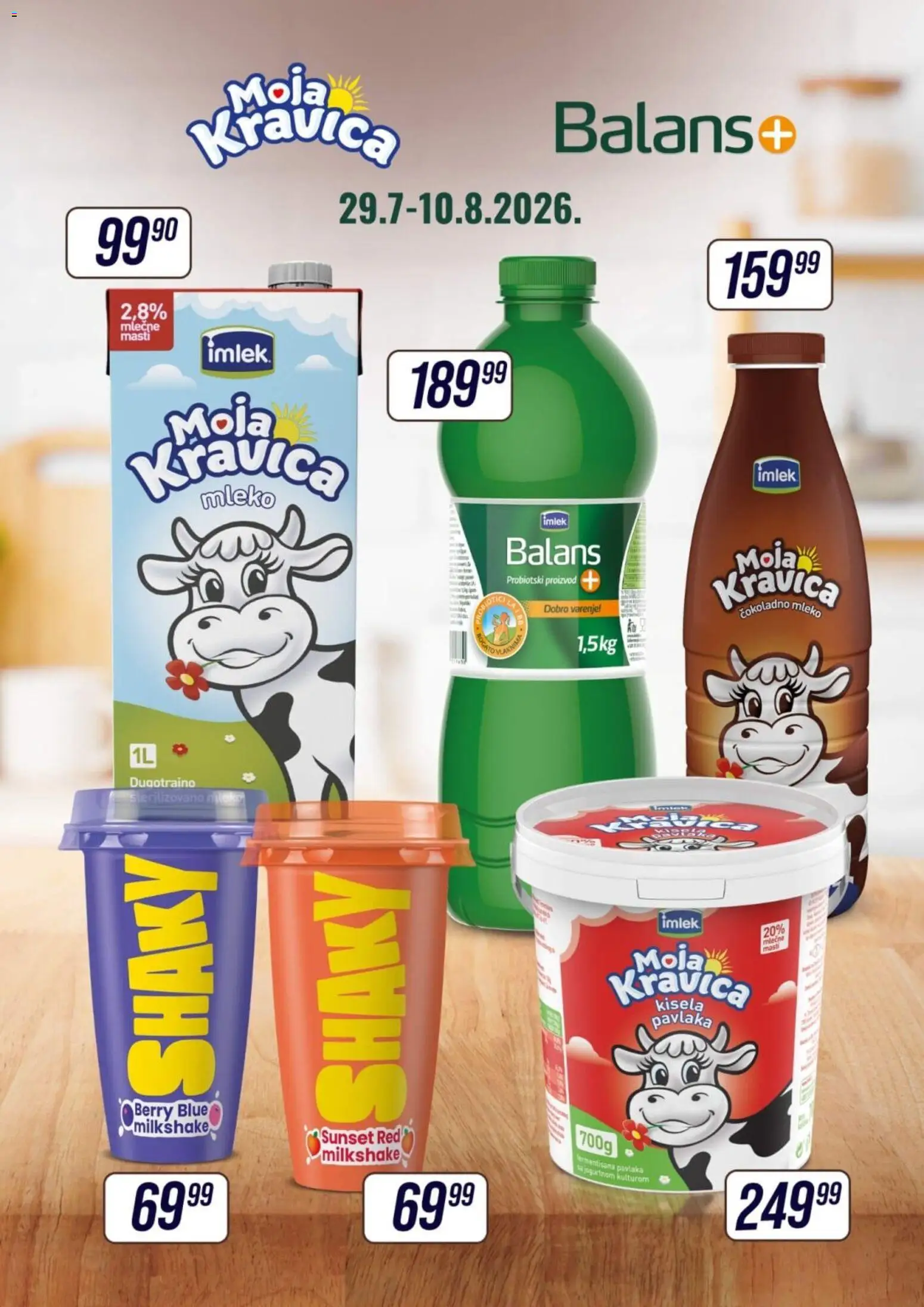 Pregled Tekijanka kataloga - važi od 29.07.2026 - Pavlaka, Mleko, Kisela pavlaka, Čokoladno mleko