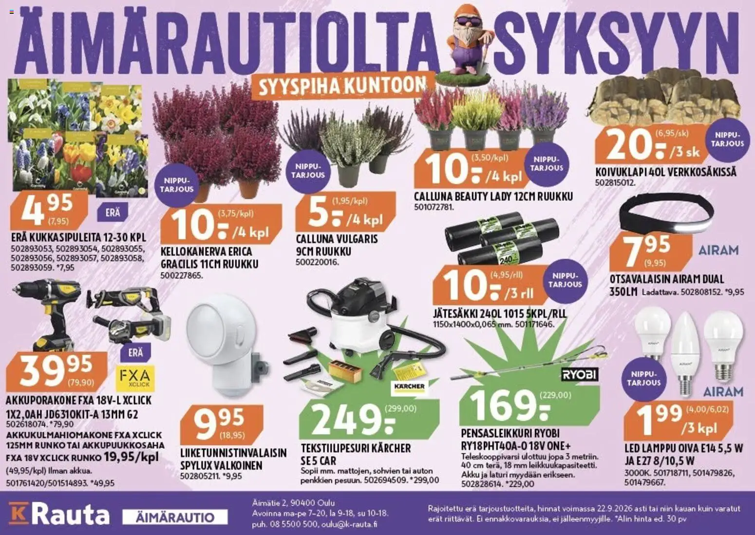 Kaupan K-Rauta K-Rauta tarjoukset esikatselu, voimassa 22/09/2026