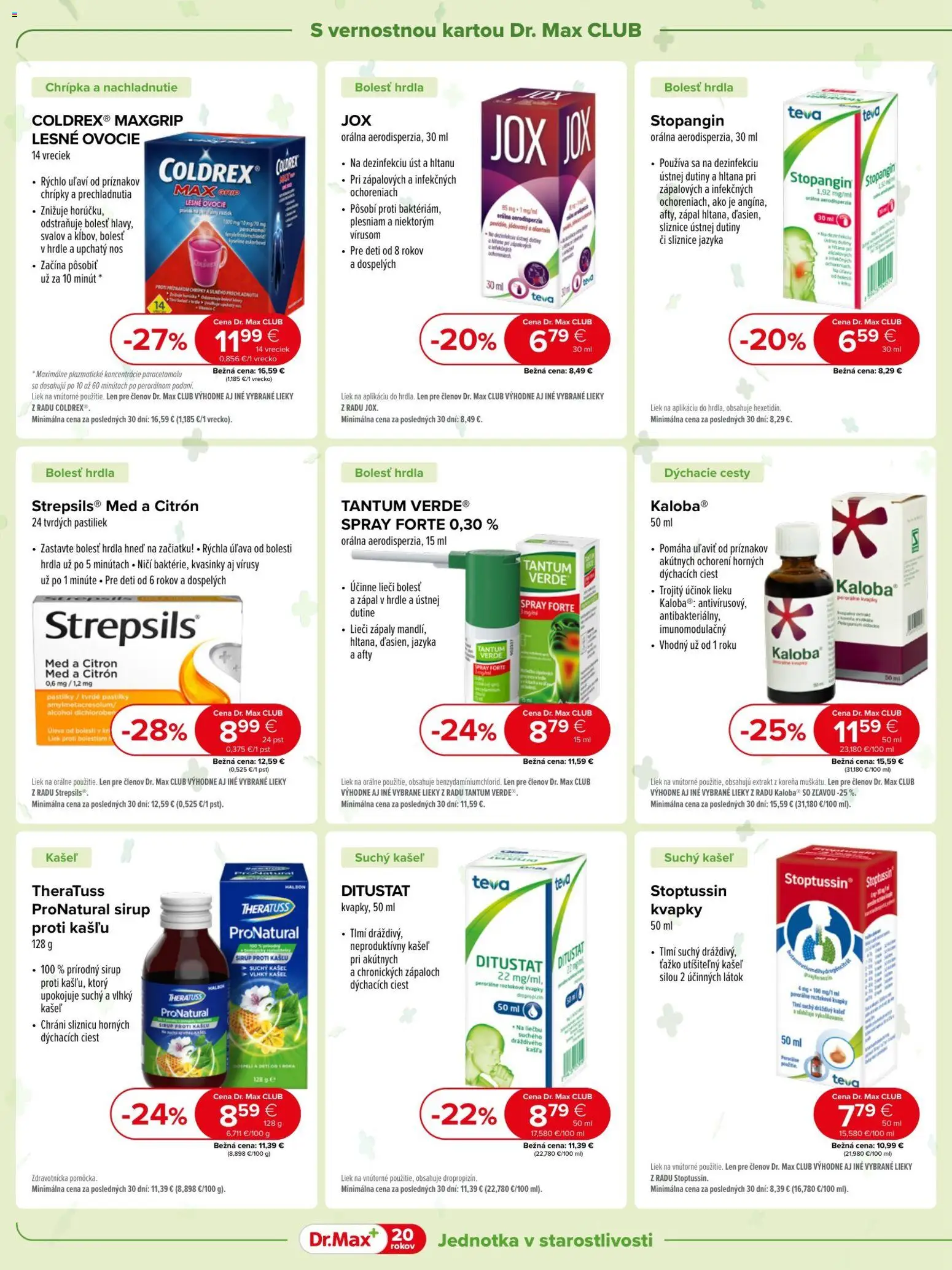 Náhľad Dr. Max letáku platného od 01.10.2026 - Med, Ovocie, Sirup, Kábel, Sirup proti kašľu