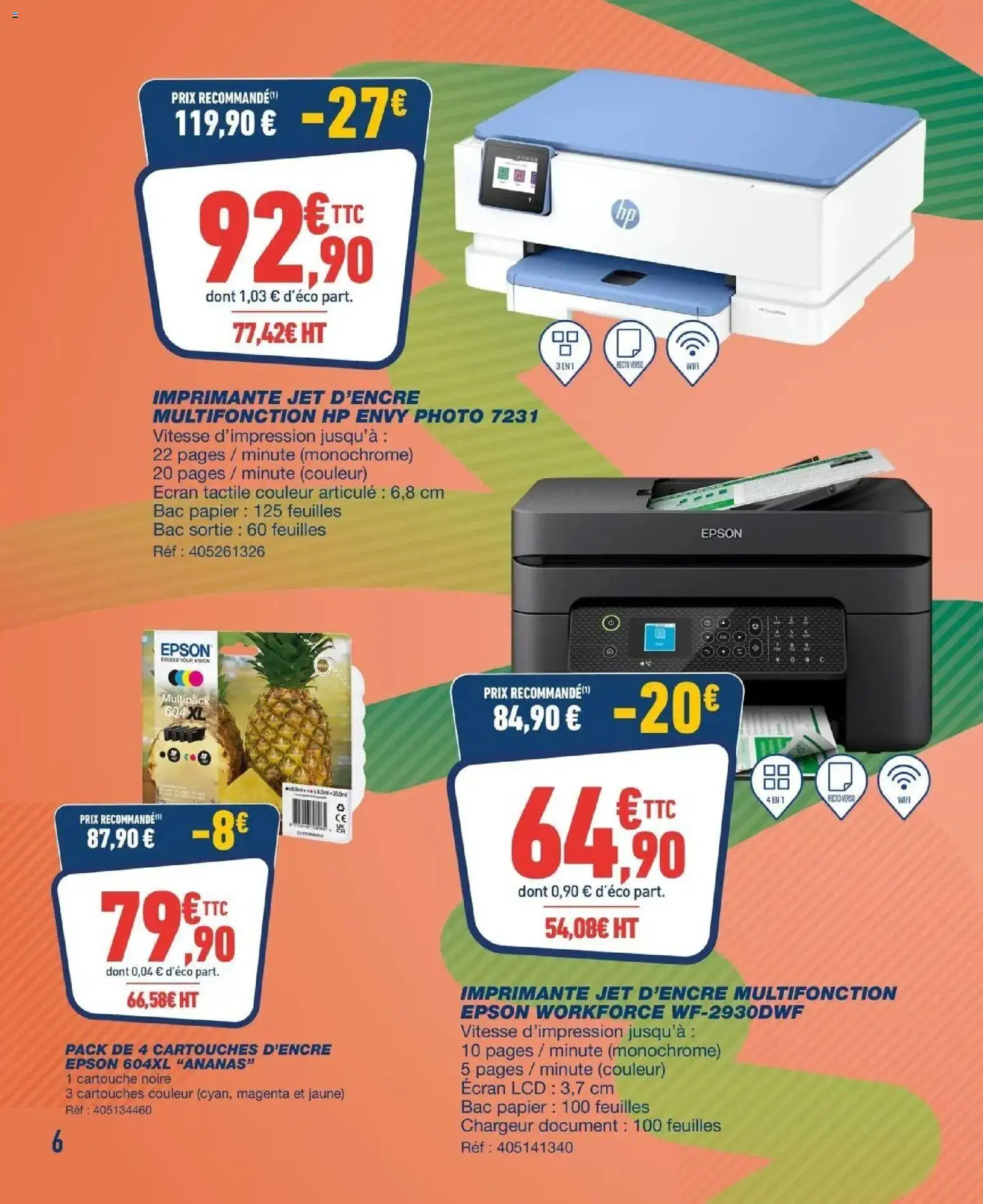Prévisualisation de Prix en folie! du magasin Bureau Vallée formulaire valide 02/11/2026 - Imprimante, Ananas, Epson, Cartouche