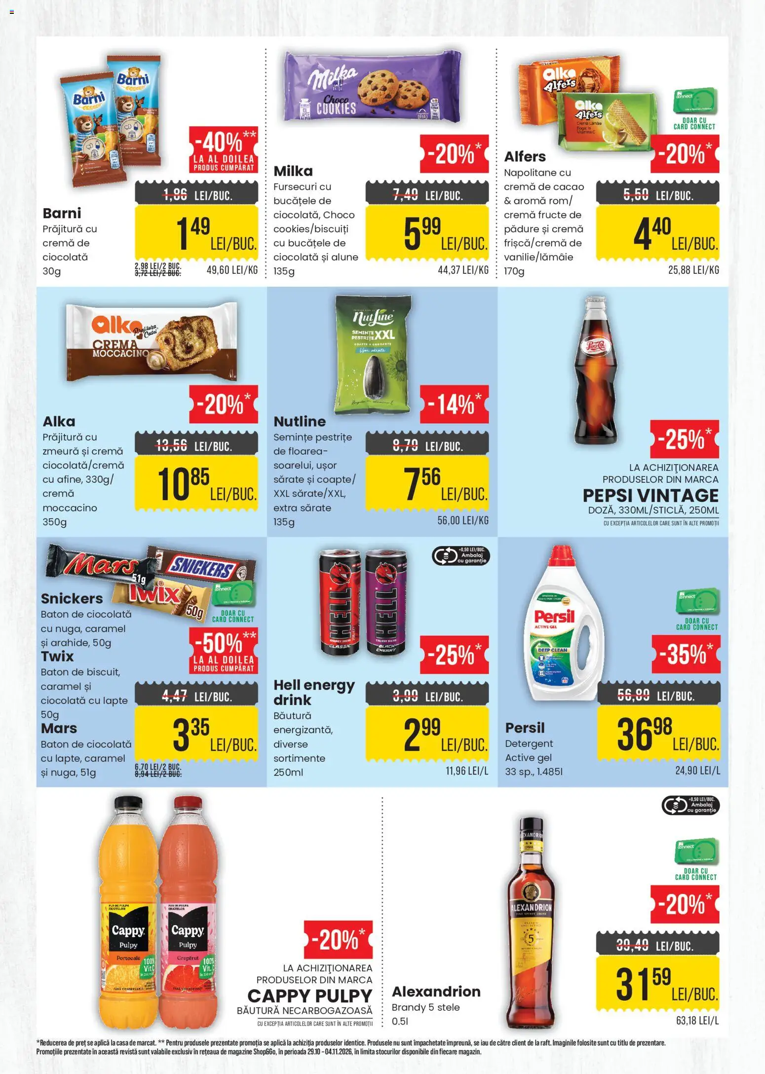 Previzualizarea de cataloage: Mega Image Mega Image Catalog Shop&Go valabil de la 29.10.2026 - Prăjitură, Ciocolată, Lapte, Alune, Detergent, Napolitane, Portocale, Aplică
