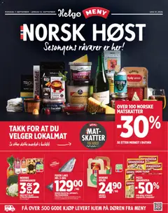 Forhåndsvis Meny Helgø kundeavis fra butikk Meny gyldig fra 07/09/2026