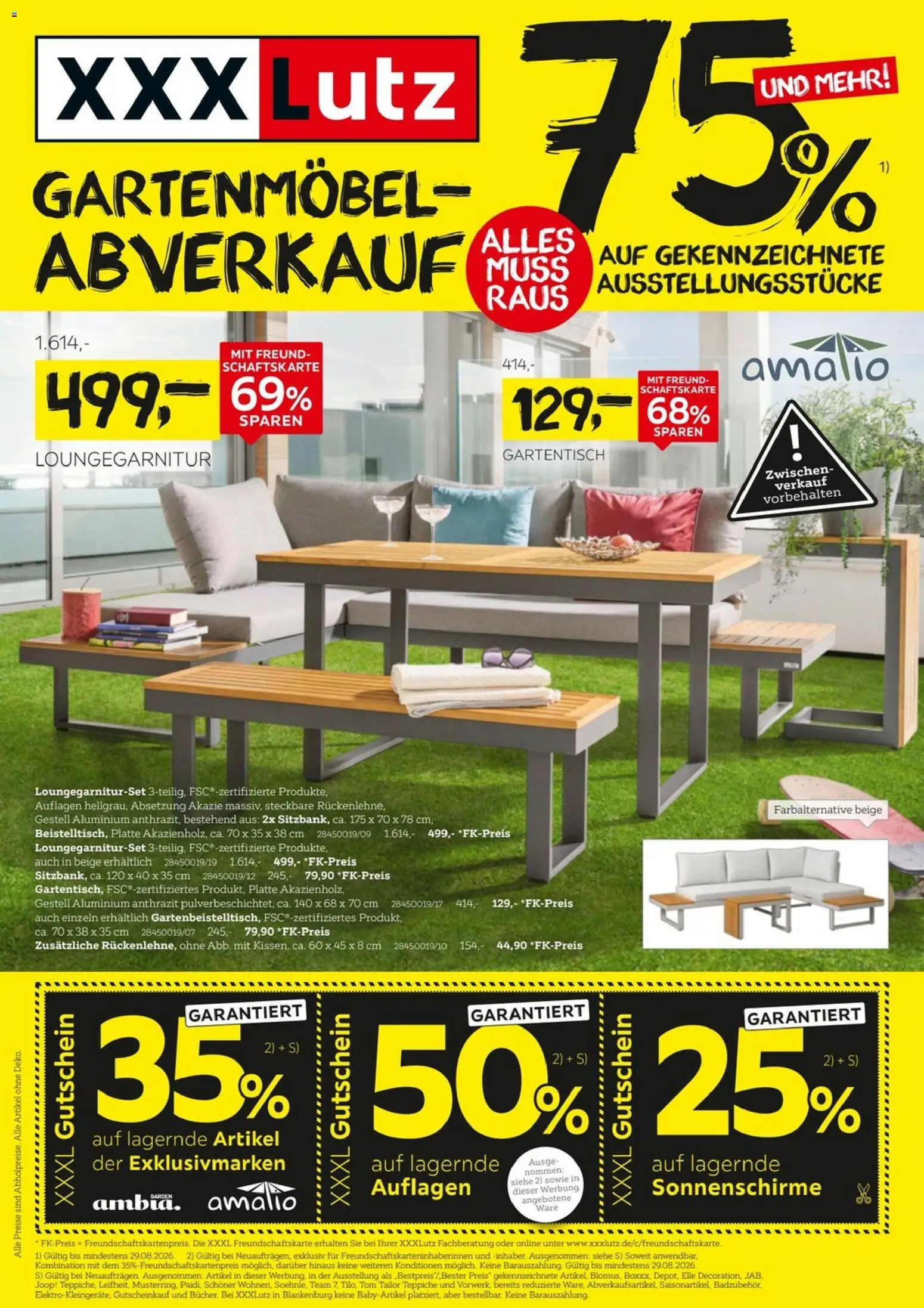 Vorschau von dem Prospekt des Geschäftes XXXLutz, gültig ab dem 01.08.2026 - Gartenmöbel