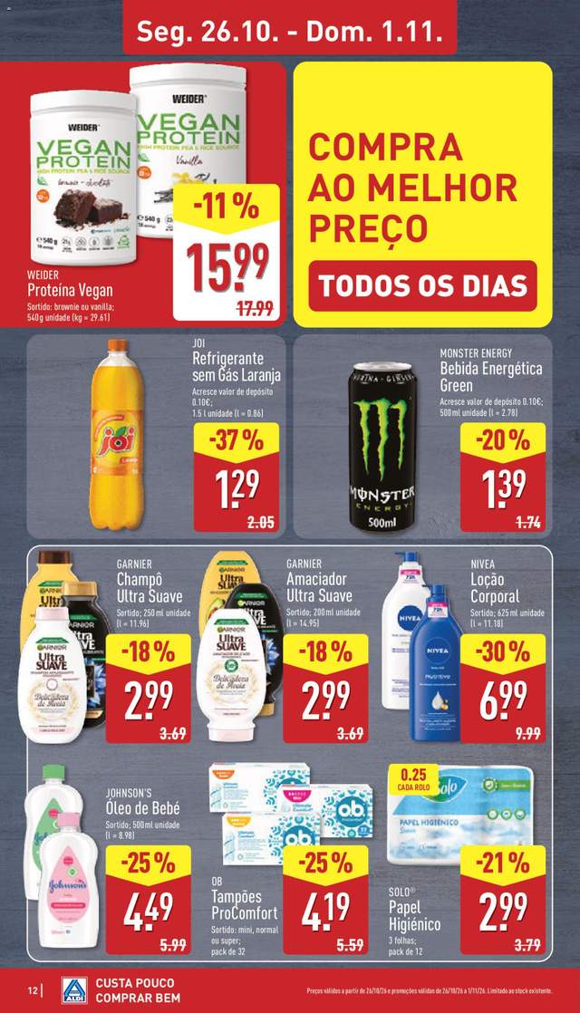 Novo folheto Aldi a partir de 26/10