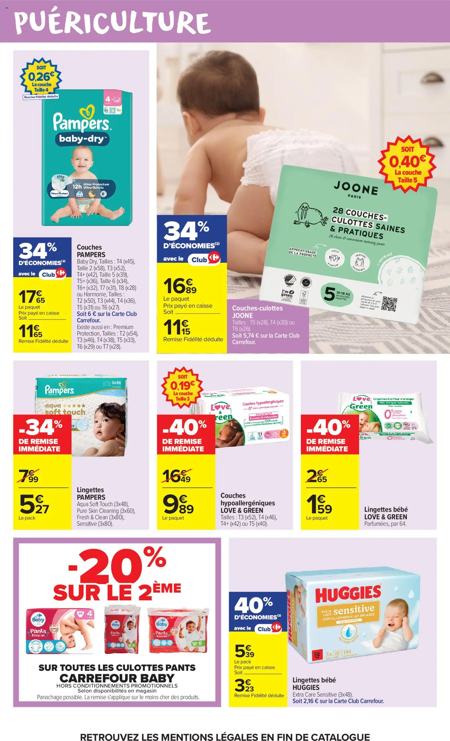 Prévisualisation de Carrefour Market catalogue du magasin Carrefour Market formulaire valide 27/10/2026 - Ceinture, Pampers, Couches, Pampers couches, Couches culottes, Fleur d'oranger