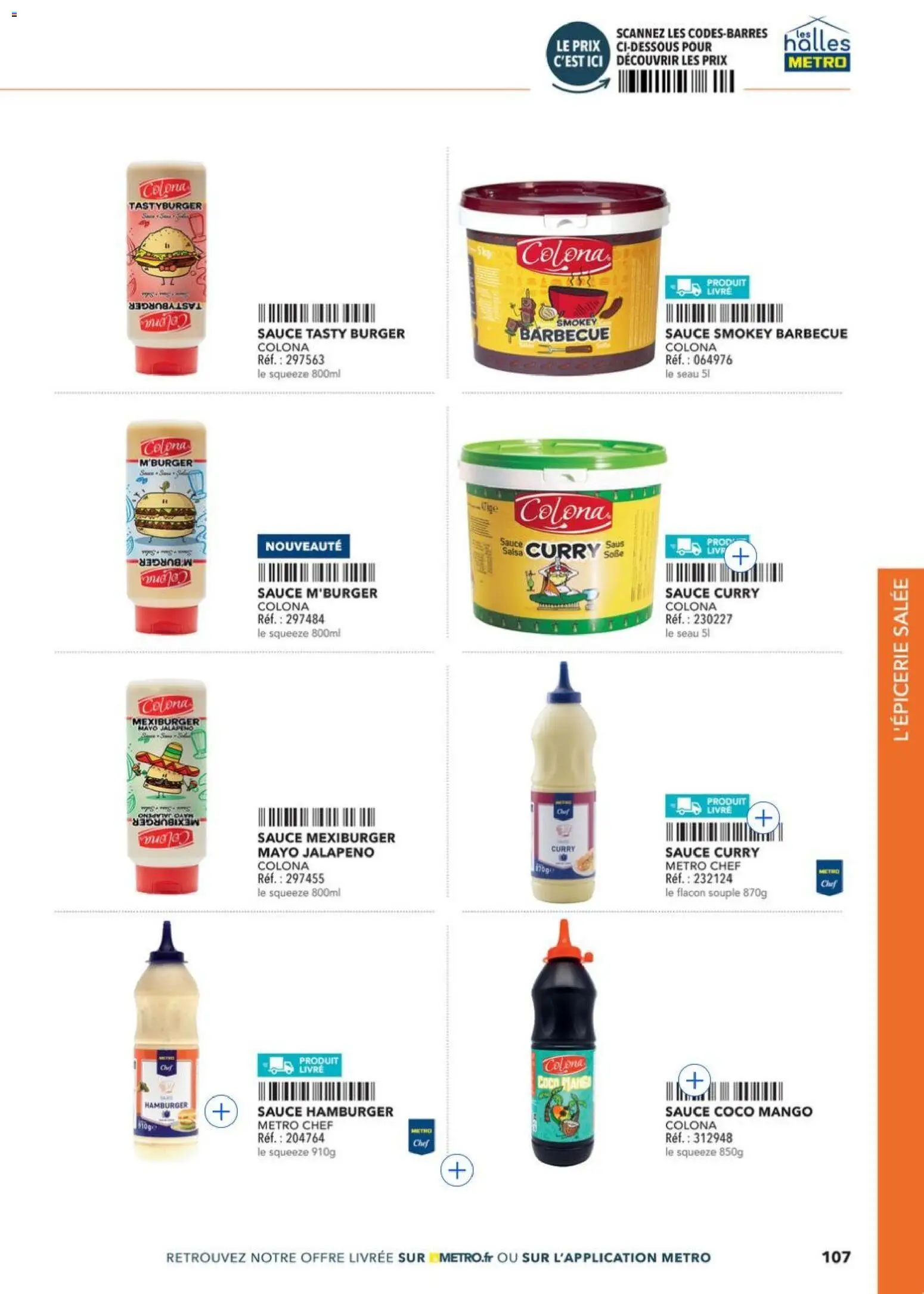 Prévisualisation de METRO - Restauration rapide du magasin METRO formulaire valide 14/04/2026 - Burger, Coco, Barbecue, Livre, Hamburger, Curry