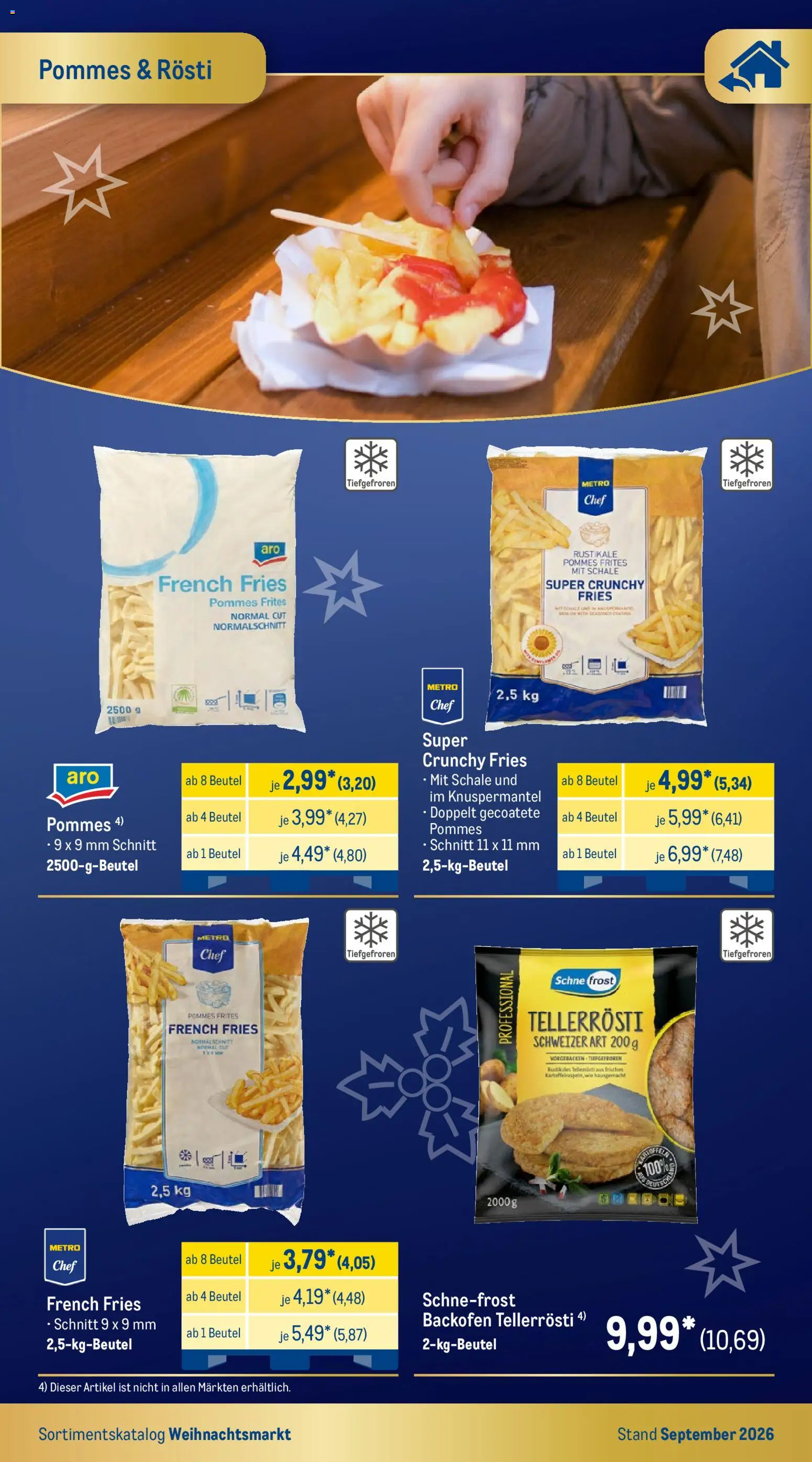 Vorschau von dem Prospekt des Geschäftes Metro, gültig ab dem 01.09.2026 - Pommes, Backofen, Pommes frites