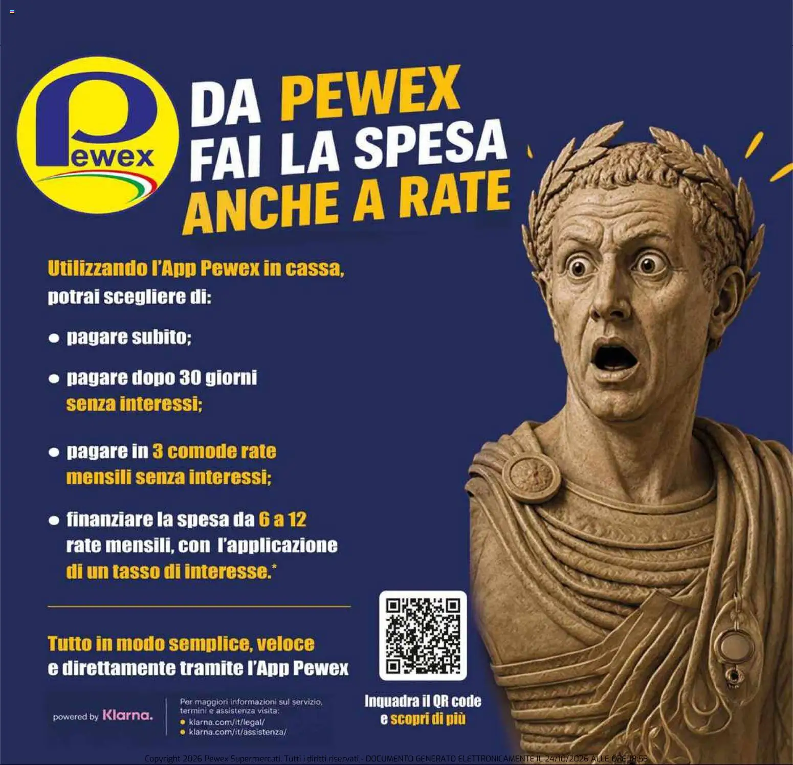 Anteprima dell'opuscolo Pewex volantino Supermercati Via Rubicone dal negozio Pewex valido da 23/10/2026