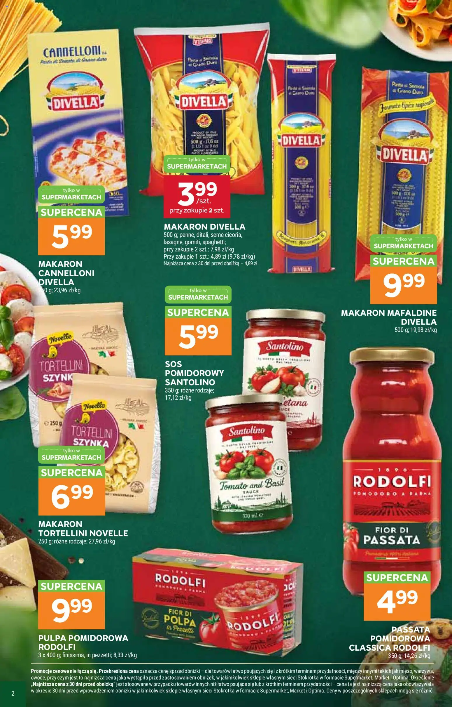 Pogląd gazetki "Stokrotka gazetka - Włochy od kuchni" ze sklepu Stokrotka ważnej od 29.10.2026 - Stokrotka, Makaron, Tortellini, Cannelloni, Passata pomidorowa, Szynka, Passata, Makaron Tortellini