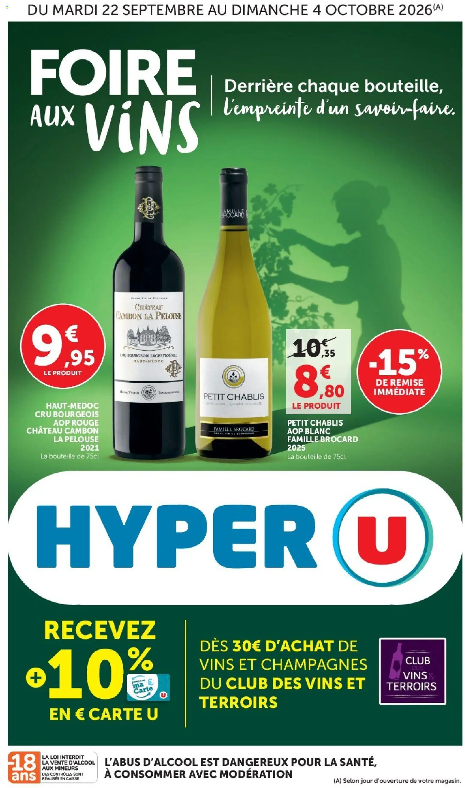 Prévisualisation de Hyper U Foire aux vins du magasin Hyper U formulaire valide 22/09/2026