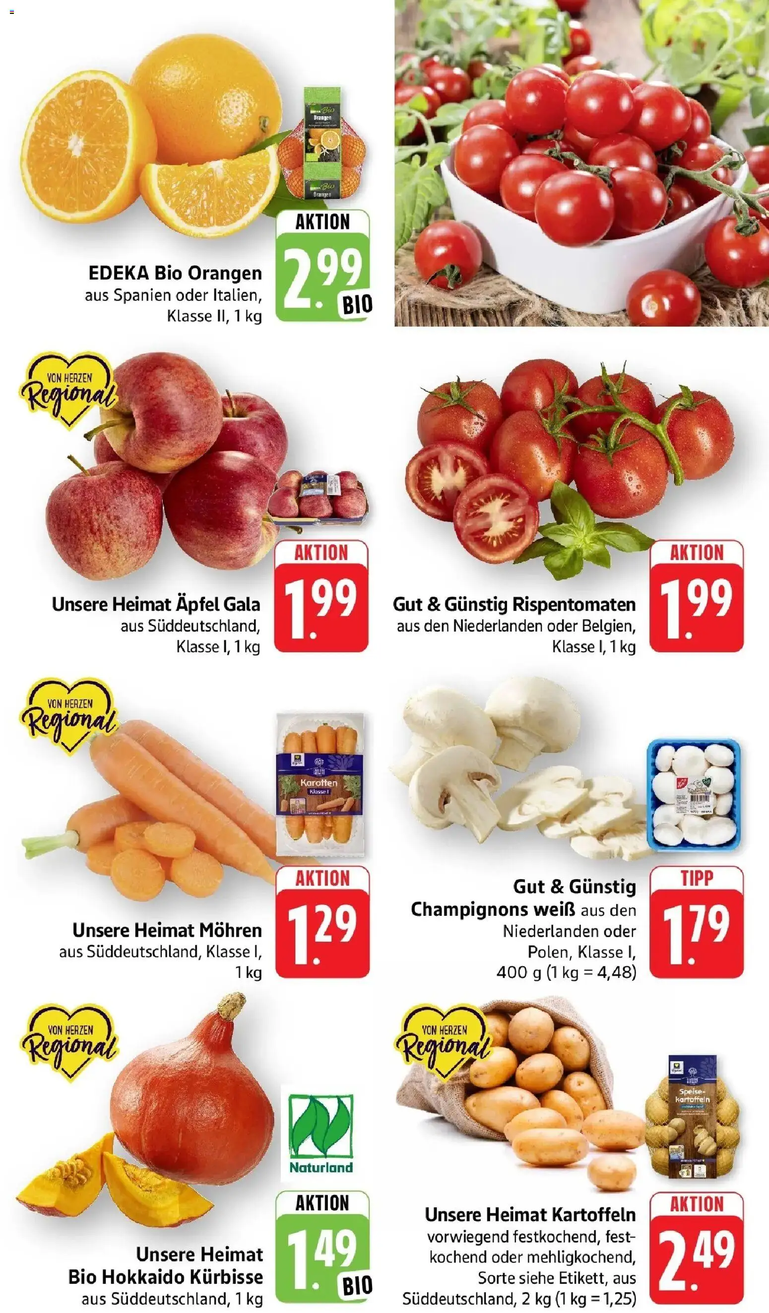 Vorschau von dem Prospekt des Geschäftes nah & gut, gültig ab dem 26.10.2026 - Äpfel, Champignons, Kartoffeln, Orangen, Mohren