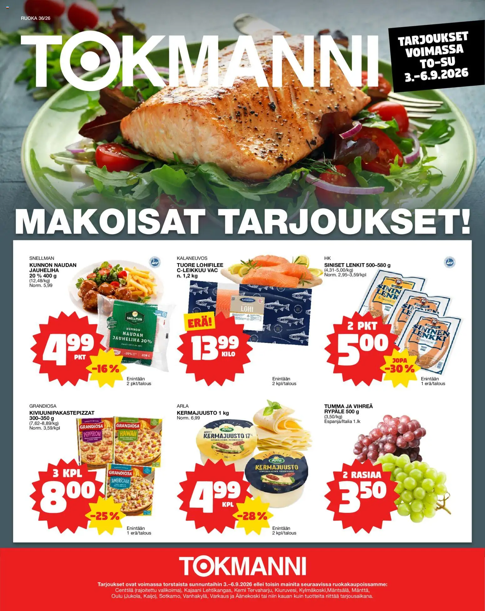Kaupan Tokmanni Tokmanni Ruokasanomat esikatselu, voimassa 03/09/2026