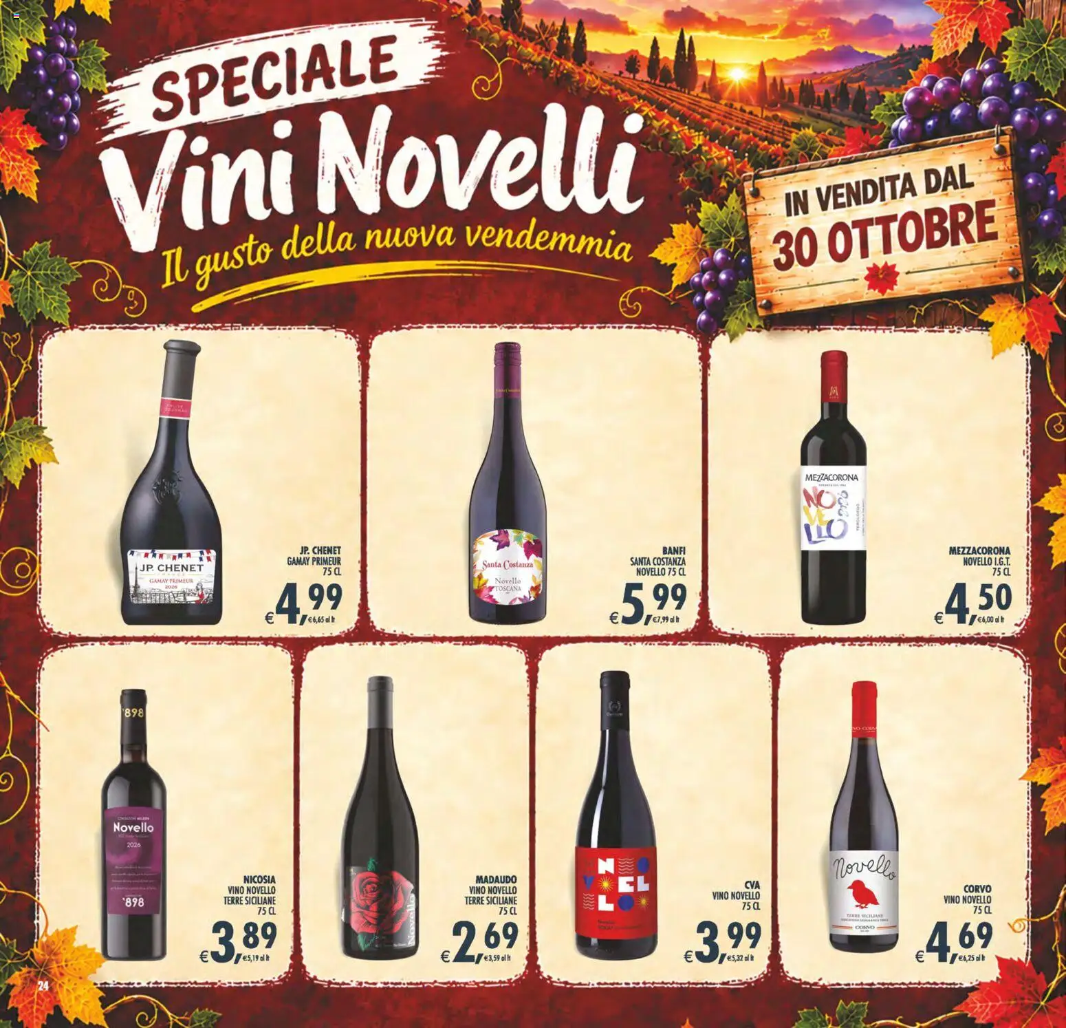 Anteprima dell'opuscolo Decò volantino Maxistore, Supermercati Lipari dal negozio Decò valido da 23/10/2026 - Vino