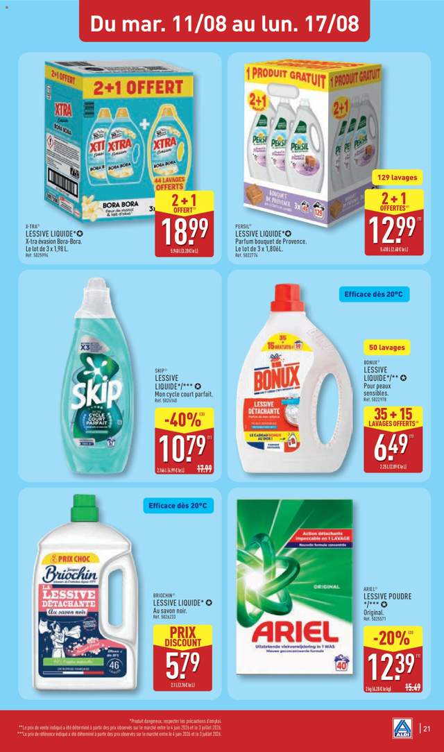 Nouveau catalogue Aldi à partir du 11/08