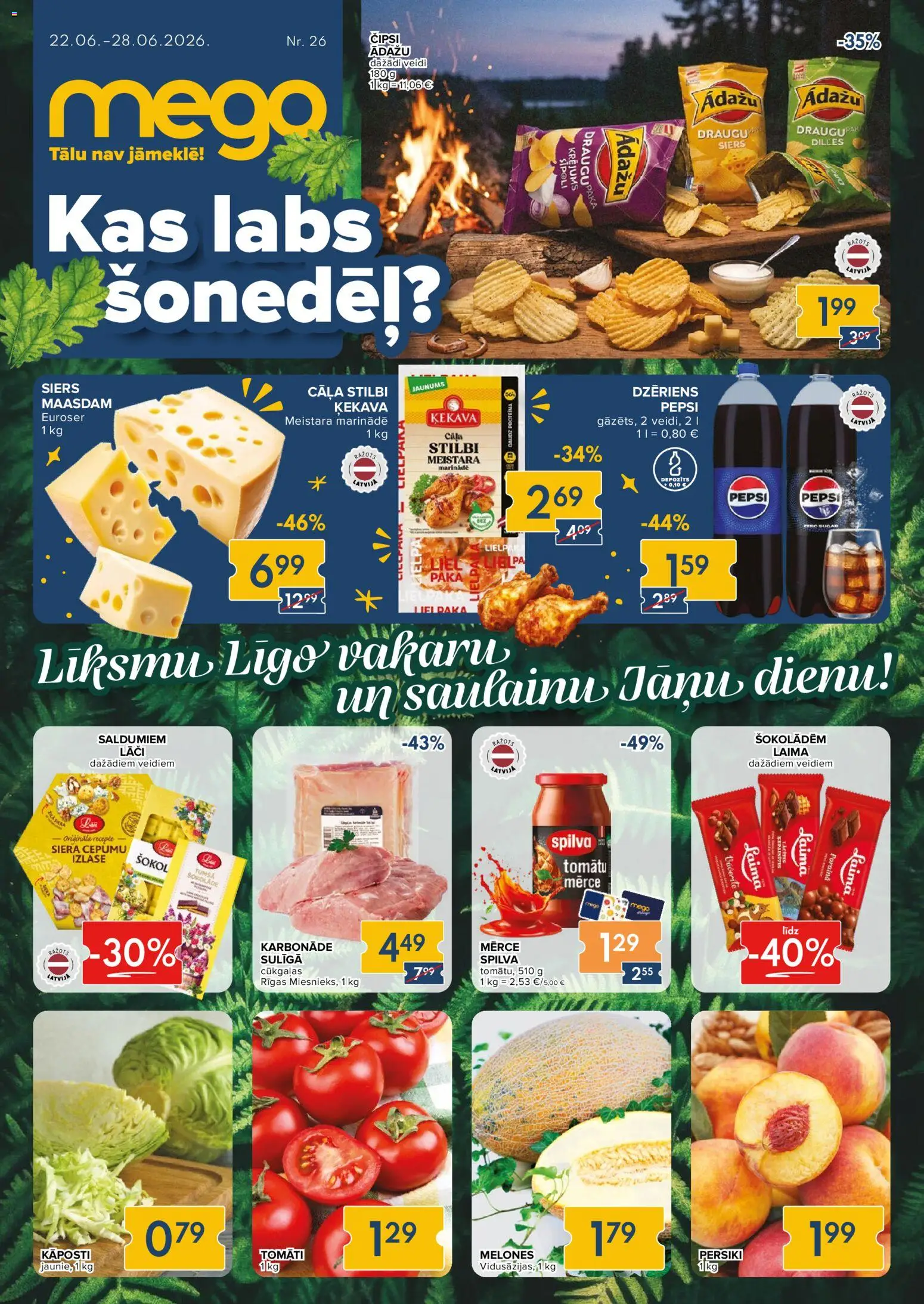 Skatīt Mego akciju bukletu, derīgs no 22.06.2026.