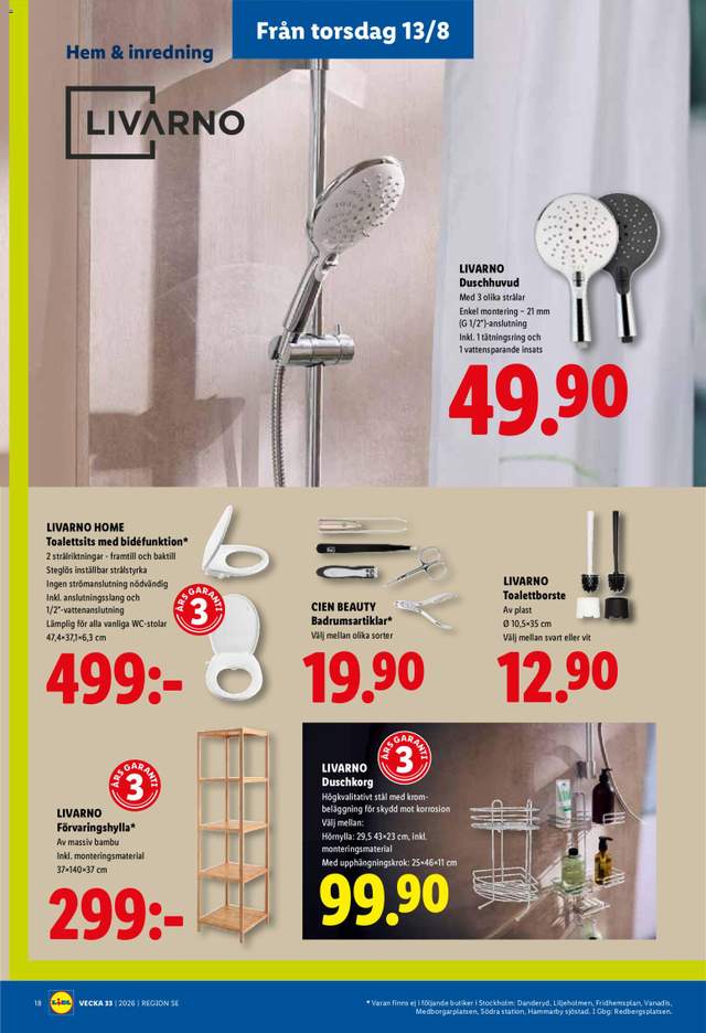 Nytt Lidl reklamblad från 10/08
