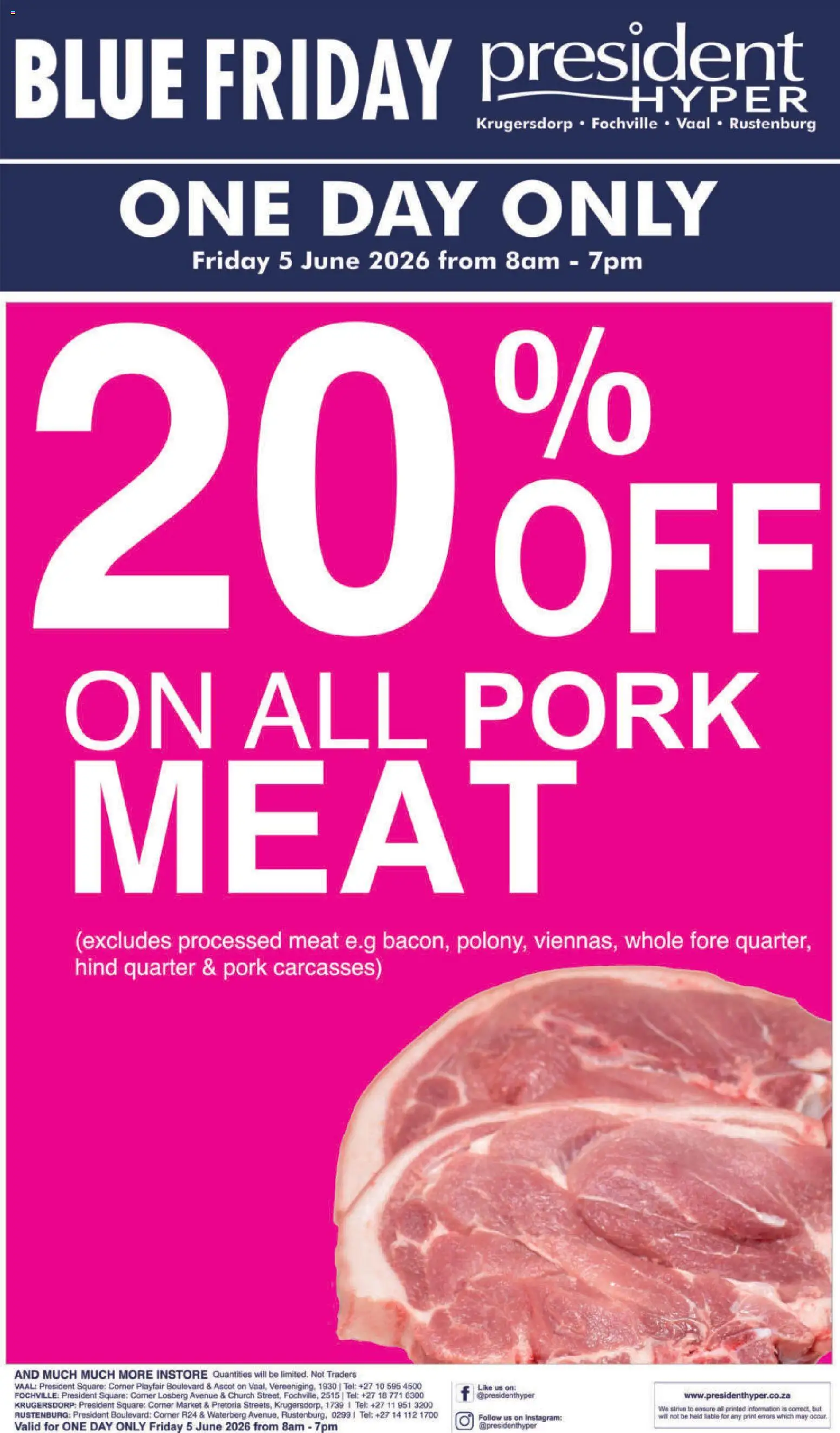 Preview of President Hyper flyer valid from 05/06/2026 - Pork, Pork meat