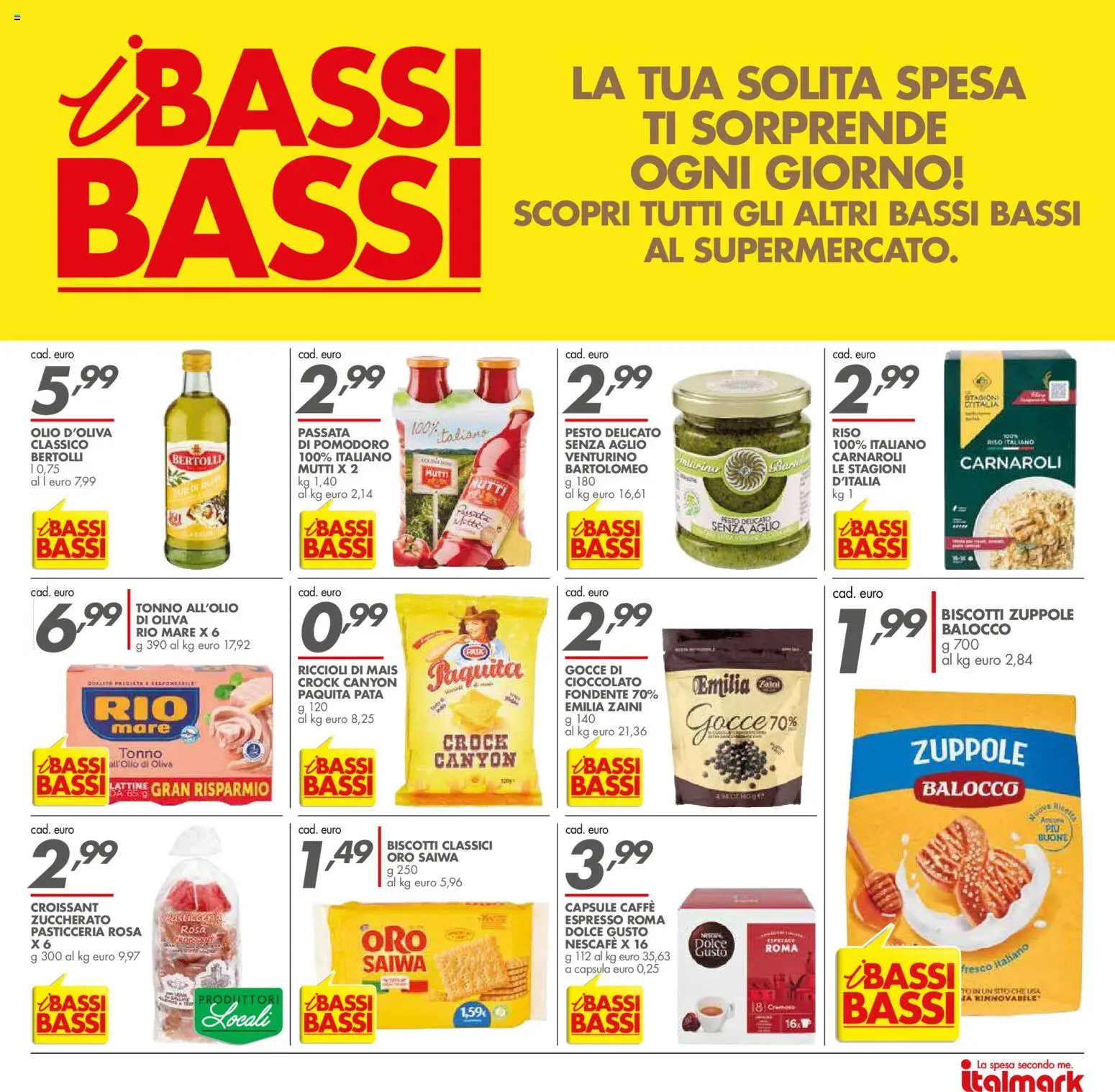 Anteprima dell'opuscolo Italmark volantino dal negozio Italmark valido da 07/10/2026 - Biscotti, Cioccolato, Olio, Pesto, Aglio, Mutti, Nescafé, Olio d'oliva