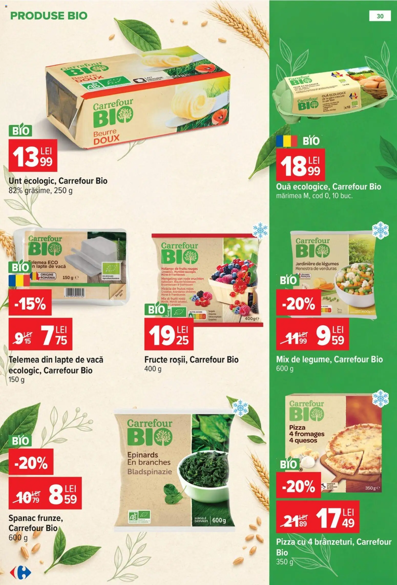 Previzualizarea de cataloage: Carrefour Carrefour Catalog valabil de la 28.10.2026 - Pizza, Spanac, Lapte, Fructe, Unt, Bio, Ouă