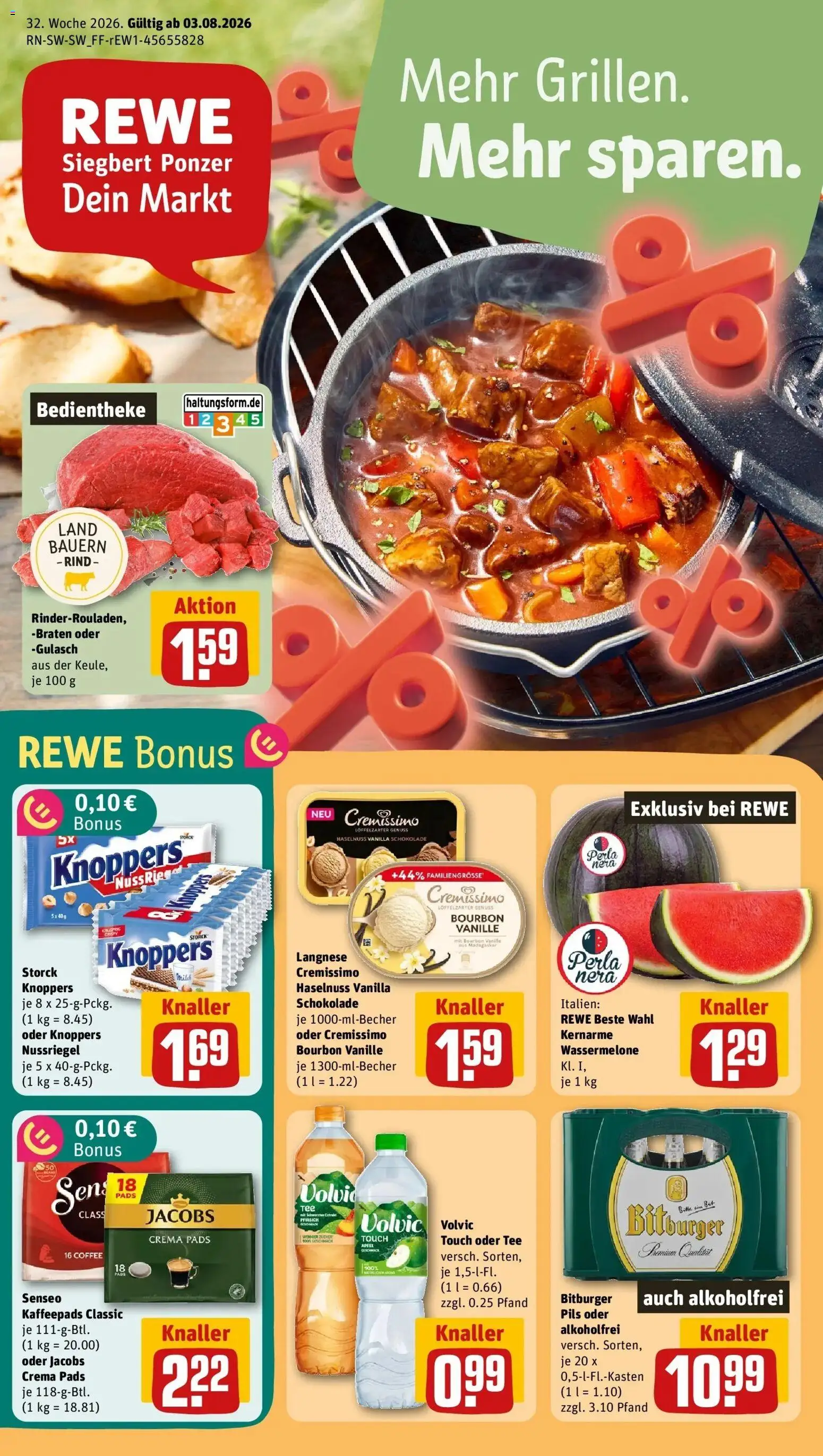 Vorschau von dem Prospekt des Geschäftes Rewe, gültig ab dem 03.08.2026