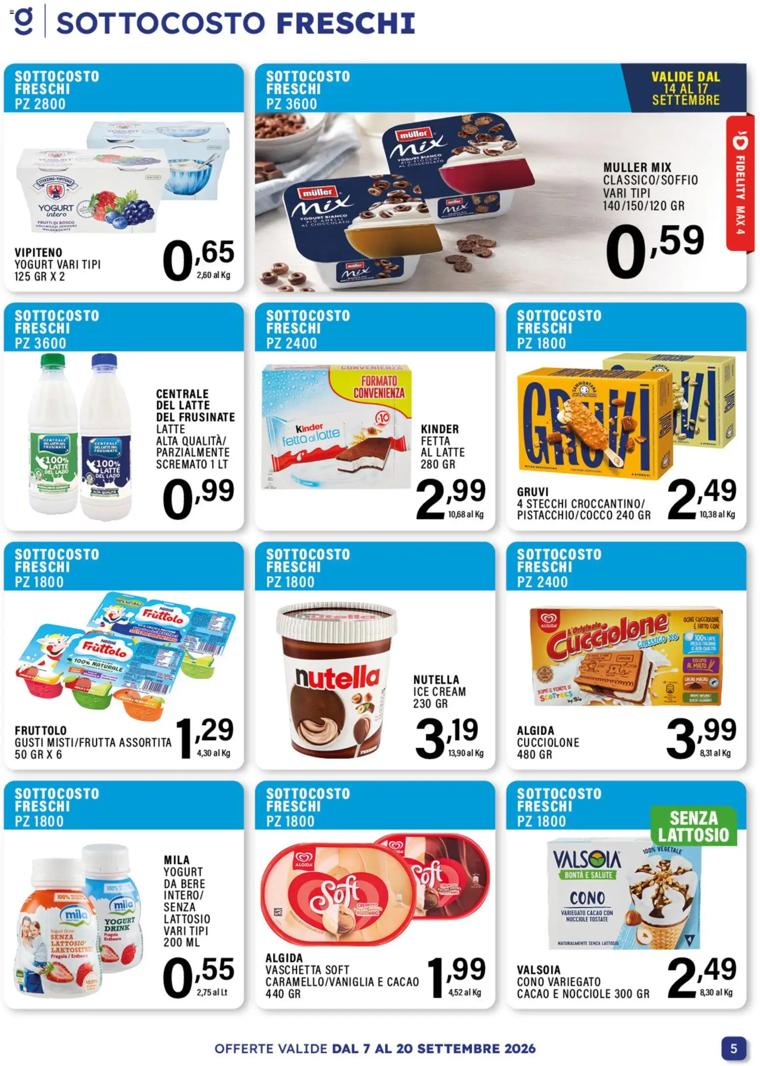 Anteprima dell'opuscolo GECOP volantino dal negozio GECOP valido da 07/09/2026 - Nutella, Cioccolato, Pesca, Yogurt, Nocciole, Frutti di bosco, Cacao, Yogurt bianco