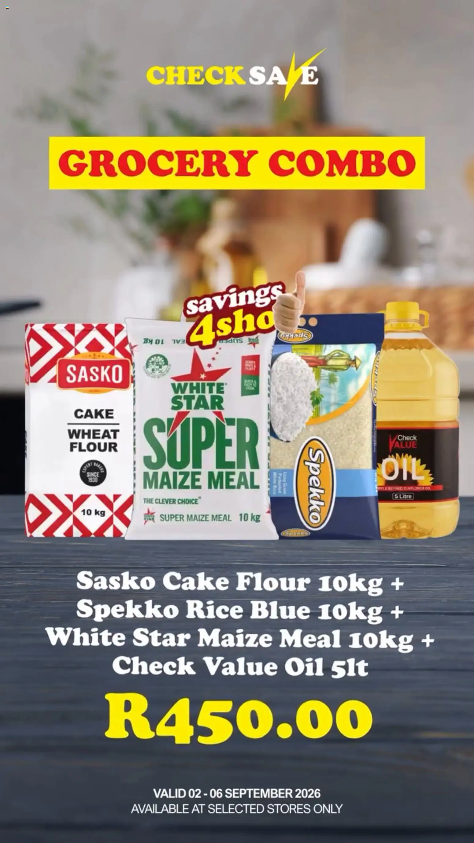 Preview of Check Save flyer valid from 02/09/2026 - Cake, Oil, Rice, Flour, Maize meal