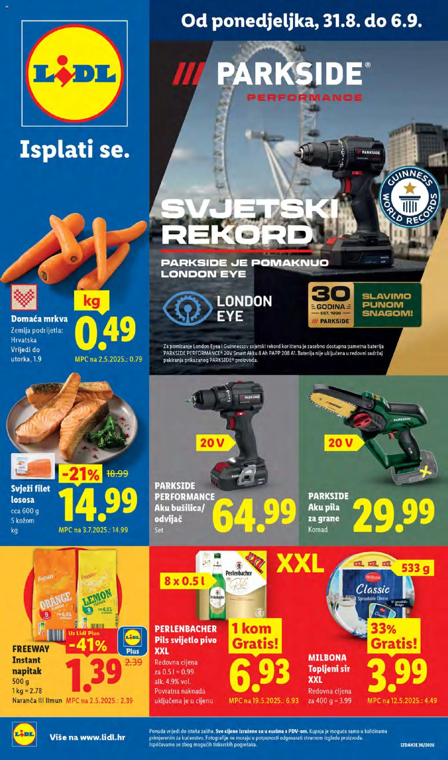 Pregled letka Lidl Katalog trgovine Lidl vrijedi od 31.08.2026