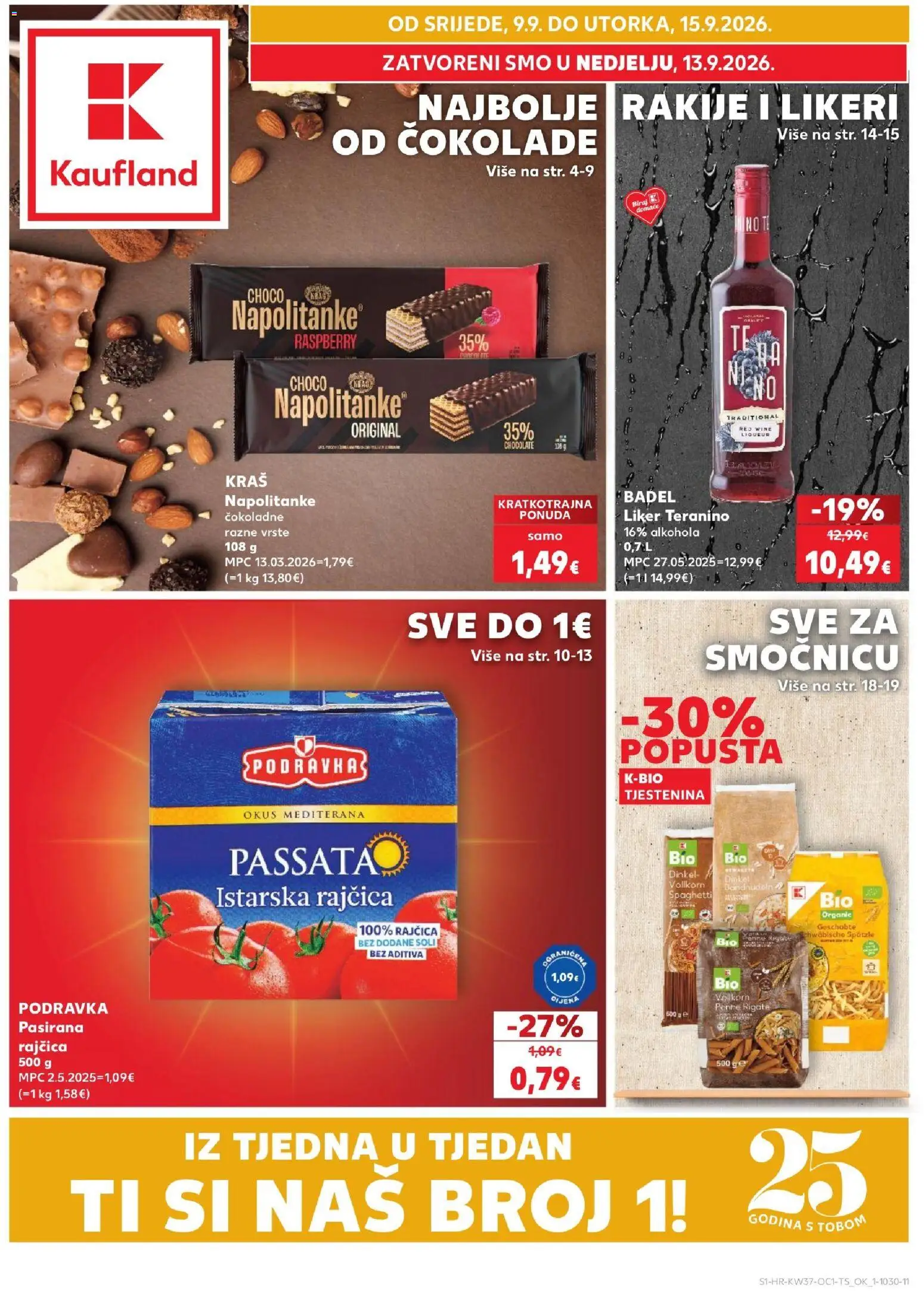 Pregled letka Kaufland Katalog trgovine Kaufland vrijedi od 09.09.2026