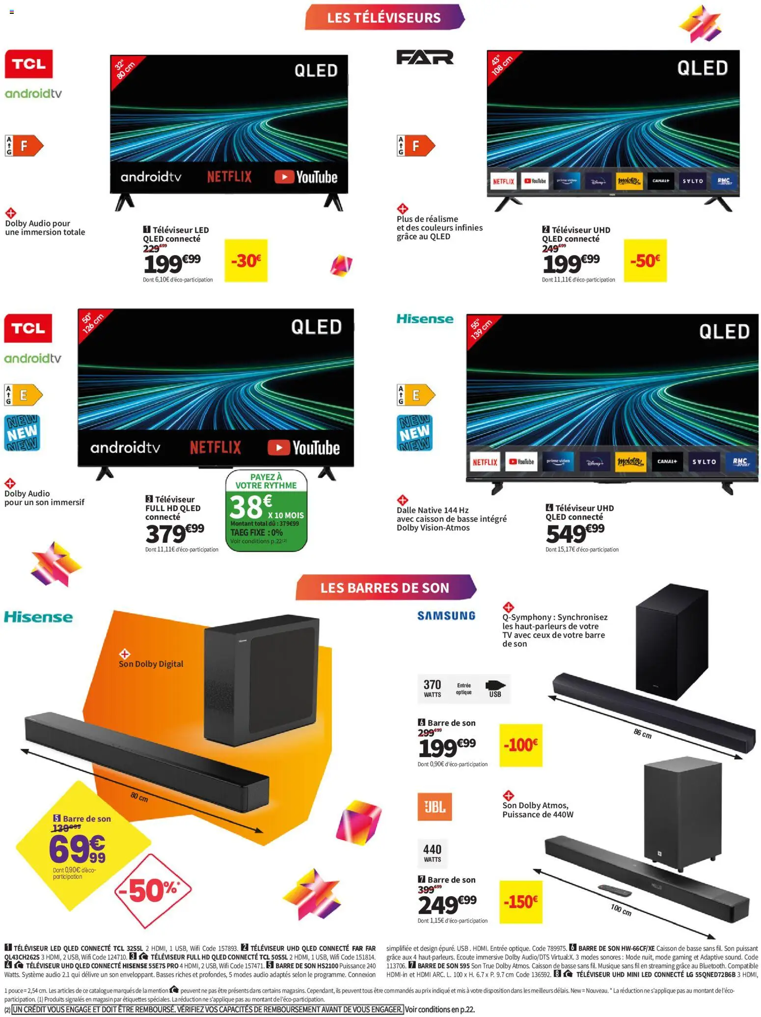 Prévisualisation de Conforama catalogue du magasin Conforama formulaire valide 08/09/2026 - Vidéo, Barre de son, Dalle, Televiseur, Audio