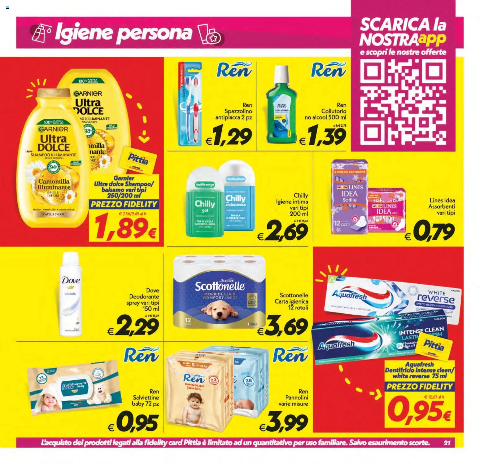 Anteprima dell'opuscolo SuperConveniente volantino Caltanissetta, San Cataldo, Avola, Lascari, Milazzo, Barcellona dal negozio SuperConveniente valido da 01/09/2026 - Shampoo, Deodorante, Assorbenti, Dentifricio, Balsamo, Illuminante, Spazzolino, Igiene intima