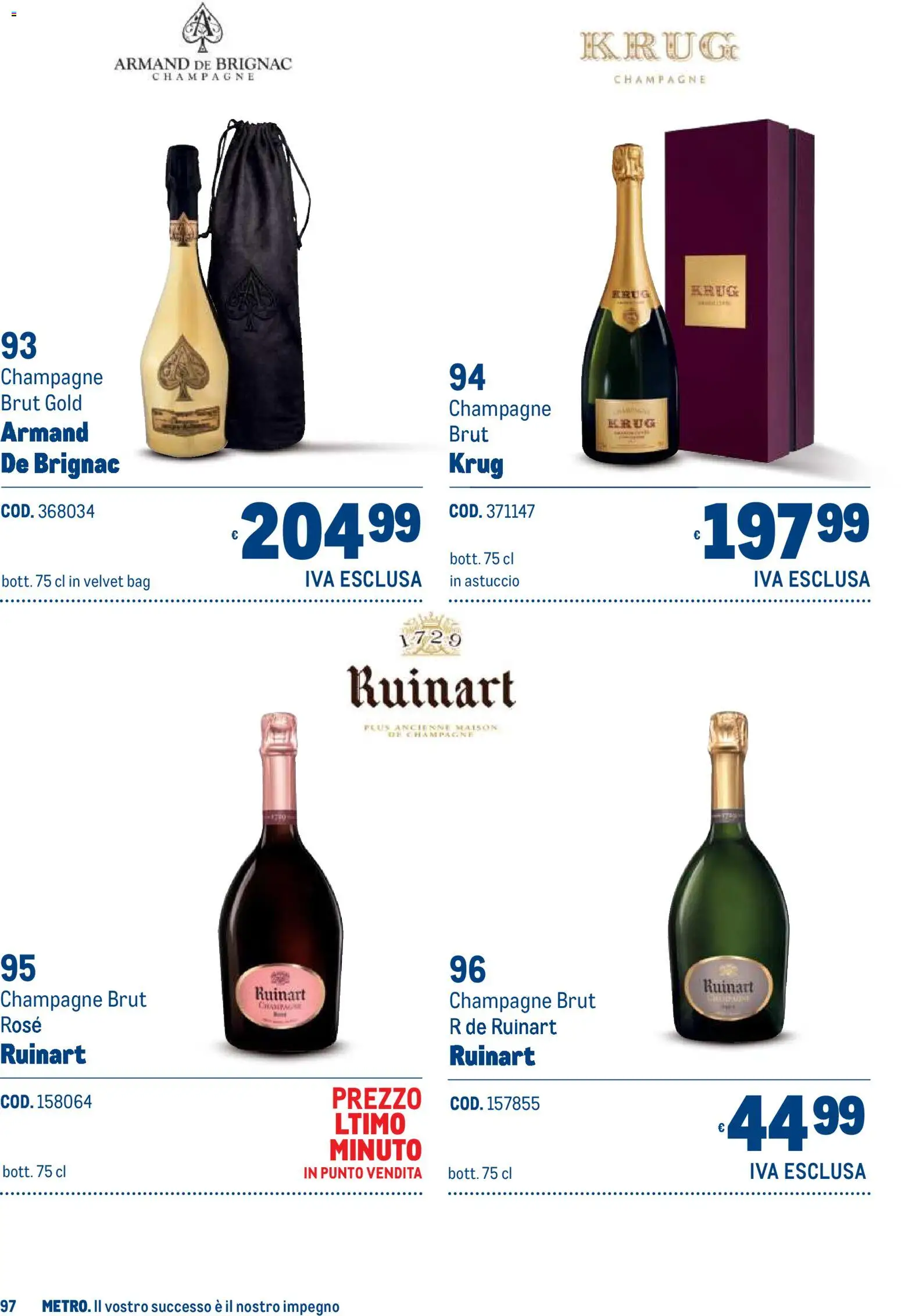 Anteprima dell'opuscolo Metro volantino Regalistica Natale dal negozio Metro valido da 19/10/2026 - Champagne, Astuccio