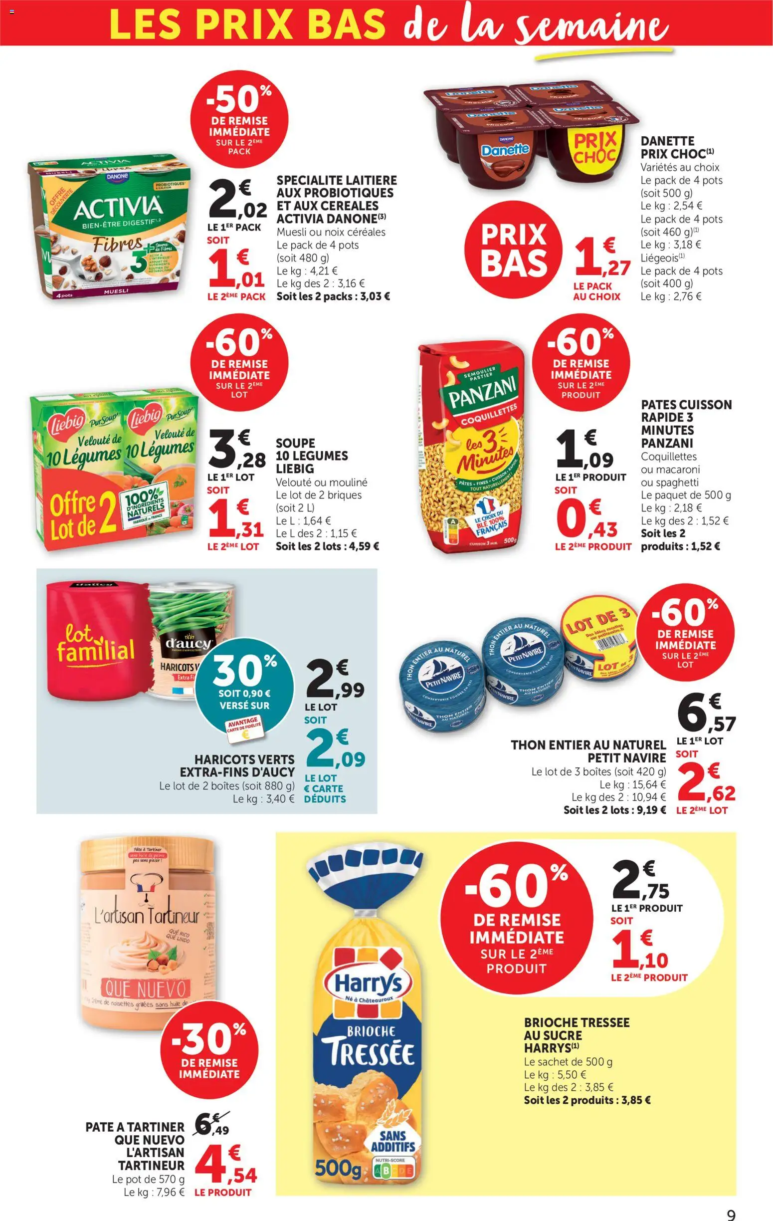 Prévisualisation de bi1 Catalogue du magasin bi1 formulaire valide 27/10/2026 - Brioche, Pâte, Thon, Noix, Macaroni, Briques, Haricots, Haricots verts