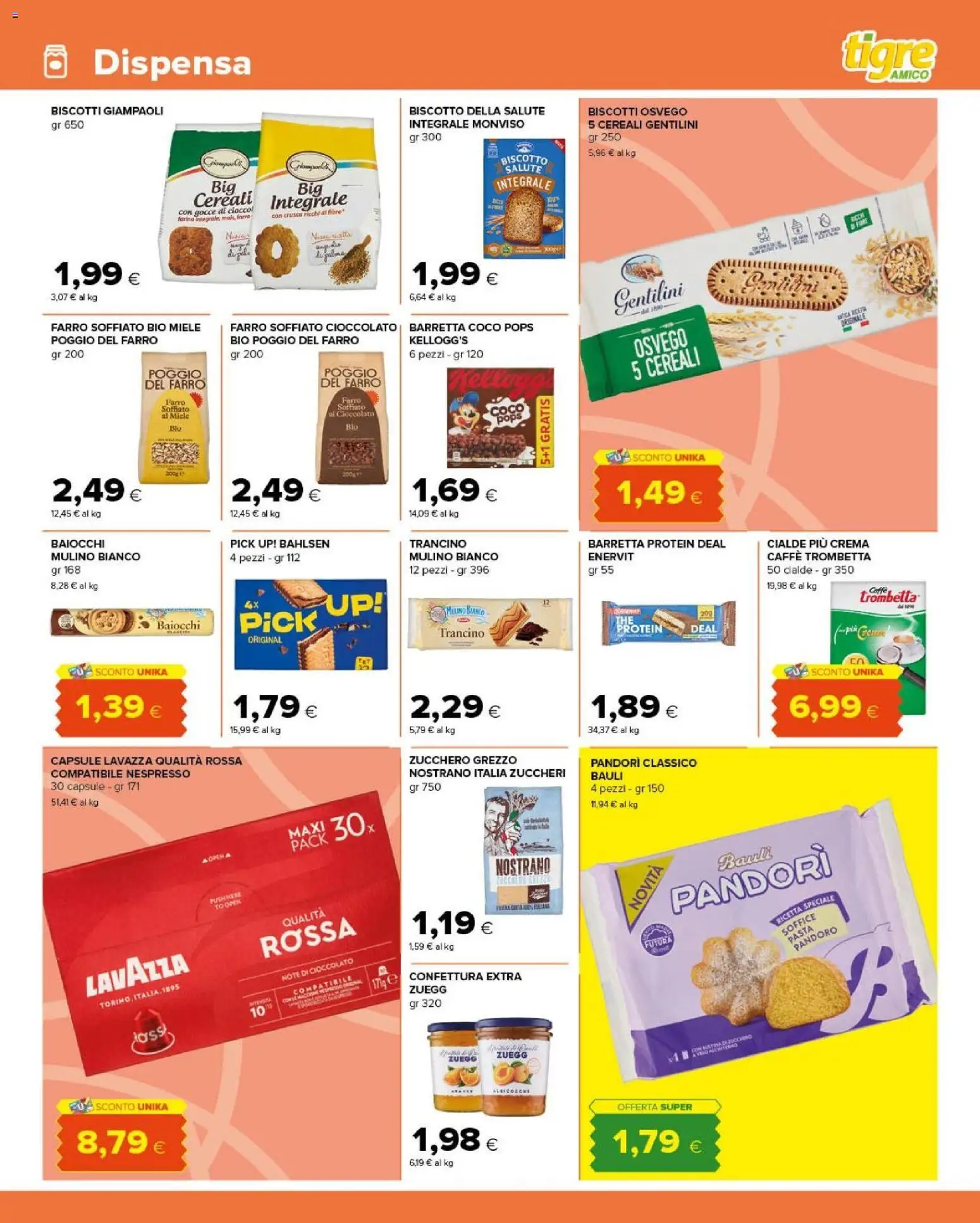 Anteprima dell'opuscolo Tigre volantino Amico dal negozio Tigre valido da 02/09/2026 - Pasta, Crema, Biscotti, Miele, Cioccolato, Farro, Cereali, Oca