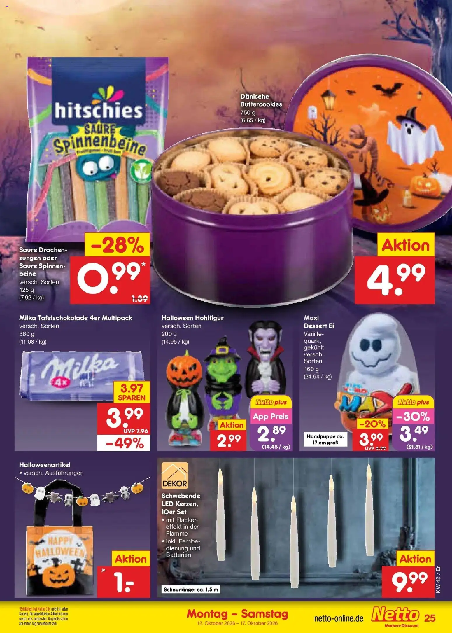 Vorschau von dem Prospekt des Geschäftes Netto Marken-Discount, gültig ab dem 12.10.2026 - Batterien, Milka, Vanille