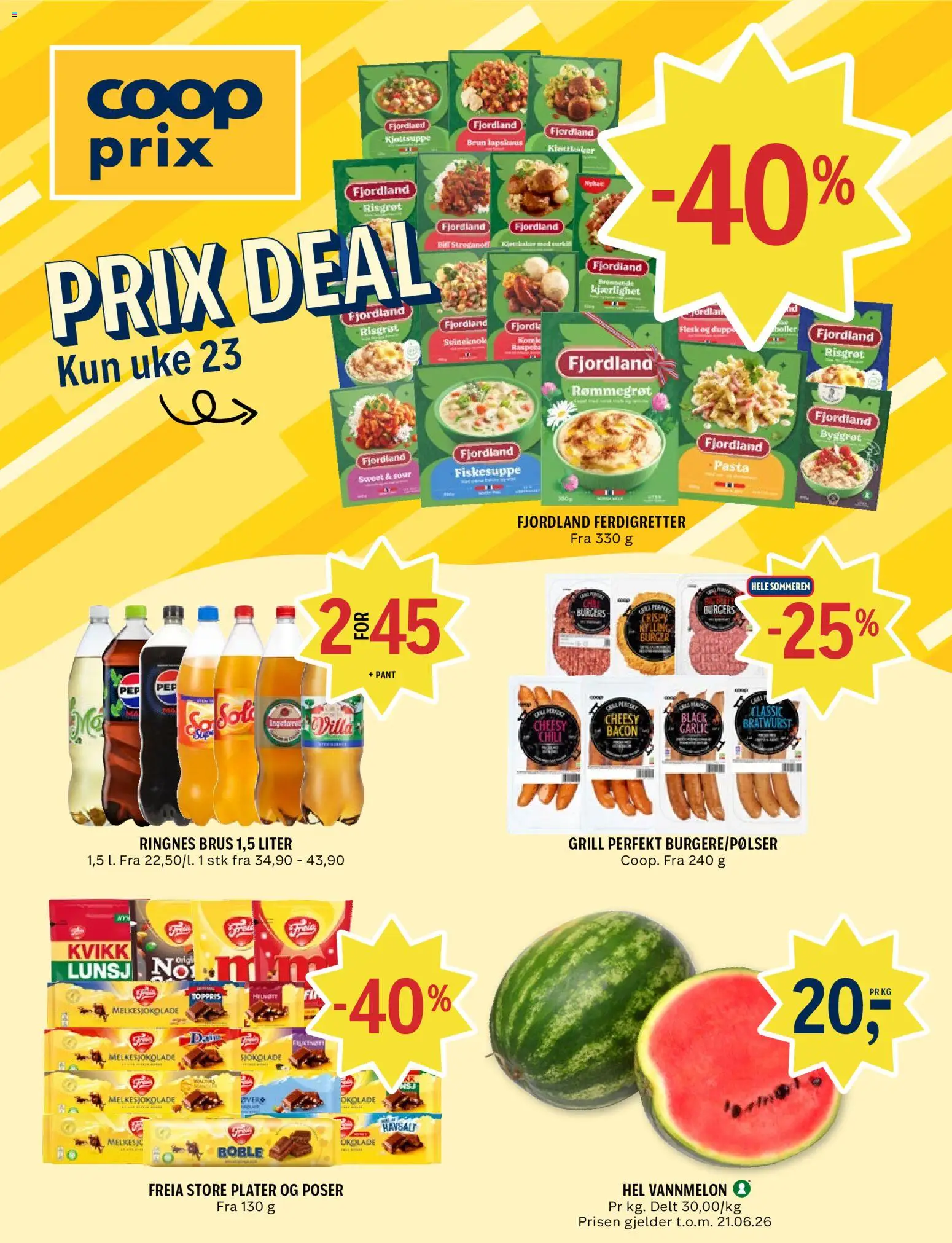 Forhåndsvis Coop Prix kundeavis fra butikk Coop Prix gyldig fra 01/06/2026