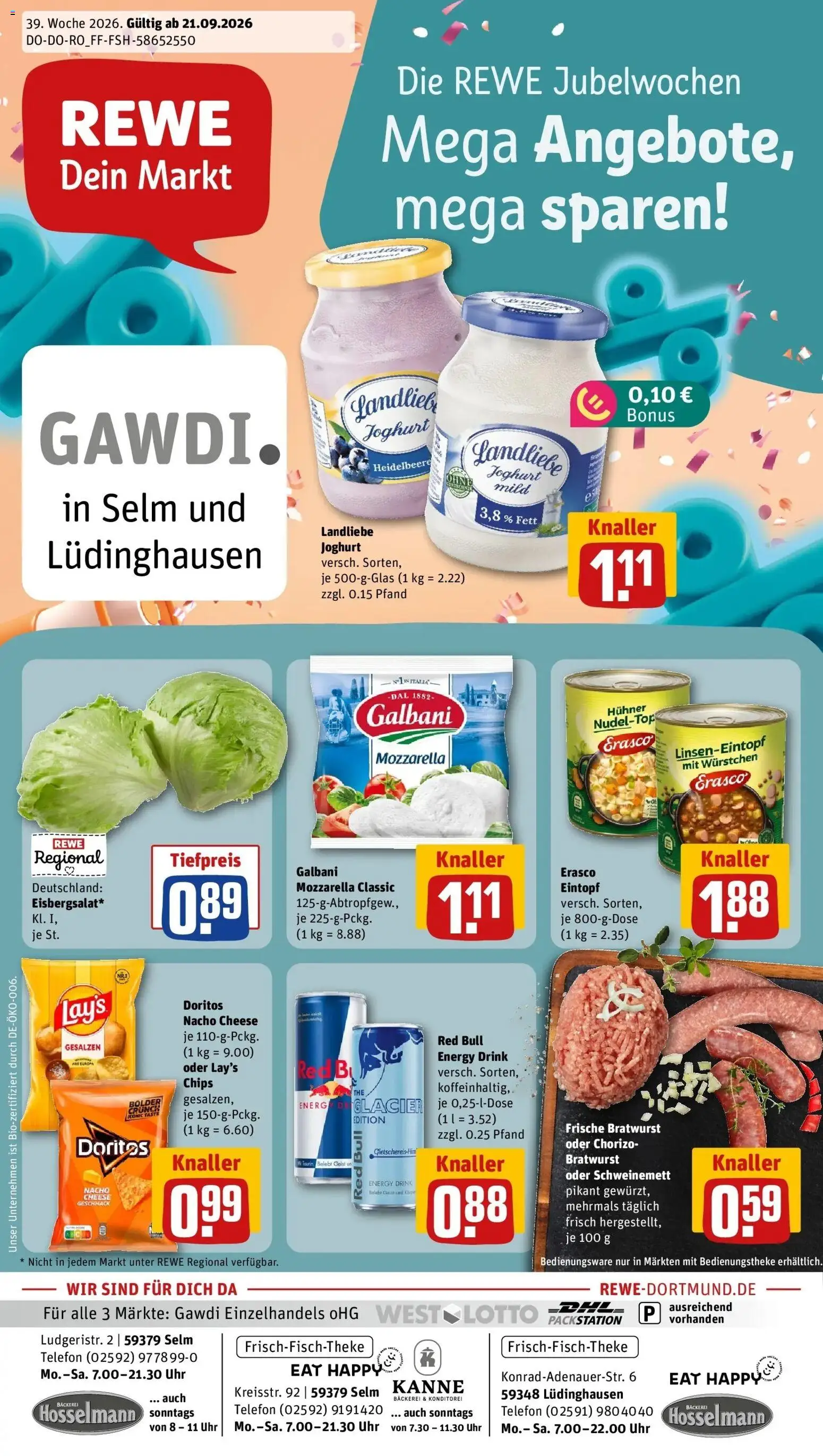 Vorschau von dem Prospekt des Geschäftes Rewe, gültig ab dem 21.09.2026