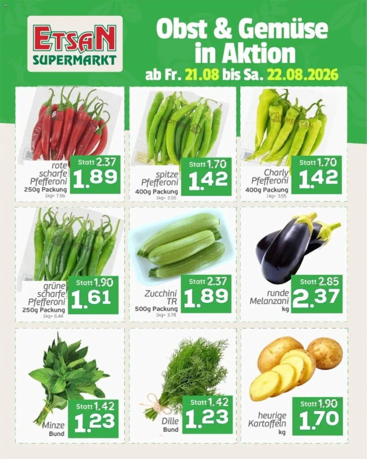 Vorschau der Angebote: ETSAN ETSAN Obst und Gemüse gültig ab 21.08.2026