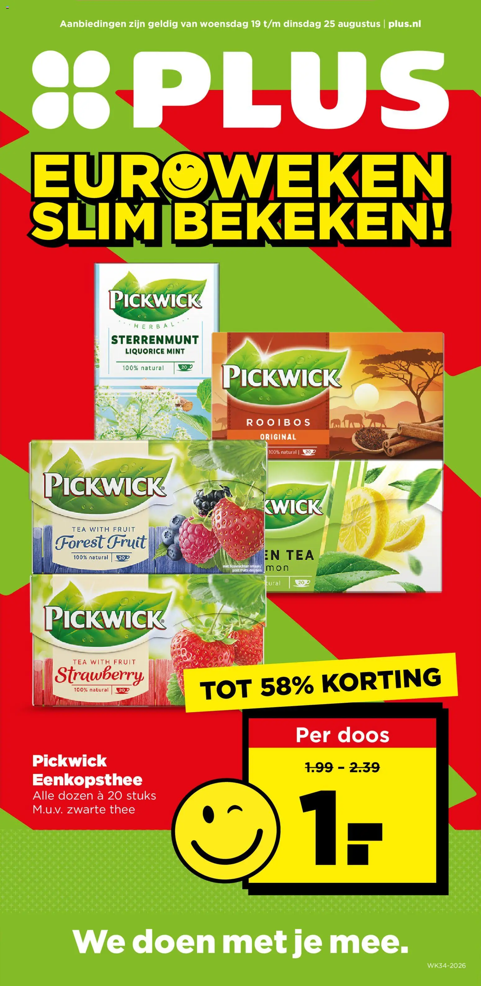 Voorbeeld van Plus folder week 34 van winkel Plus geldig vanaf 19-08-2026