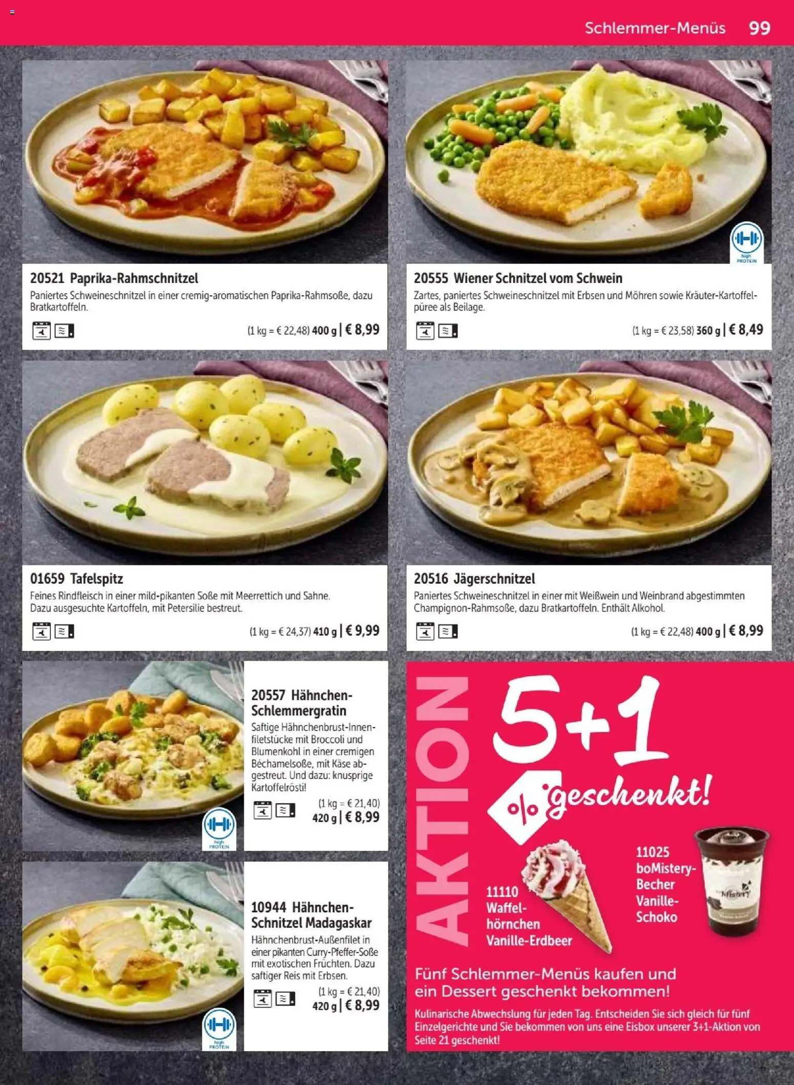 Vorschau von dem Prospekt des Geschäftes Bofrost, gültig ab dem 07.09.2026 - Schnitzel, Käse, Tafelspitz, Blumenkohl, Reis, Weißwein, Soße, Hahnchen