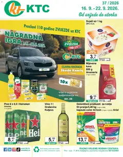 Pregled letka KTC Katalog trgovine KTC vrijedi od 16.09.2026