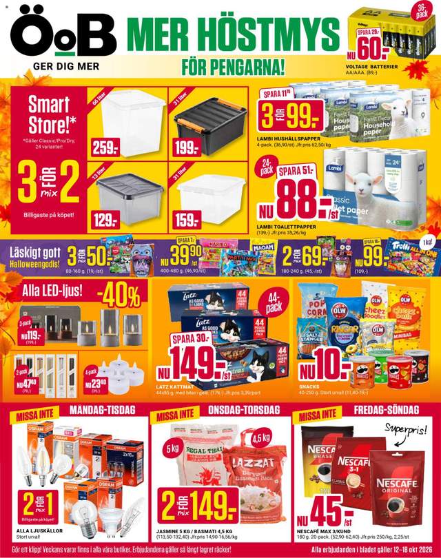 Nytt ÖoB reklamblad från 12/10