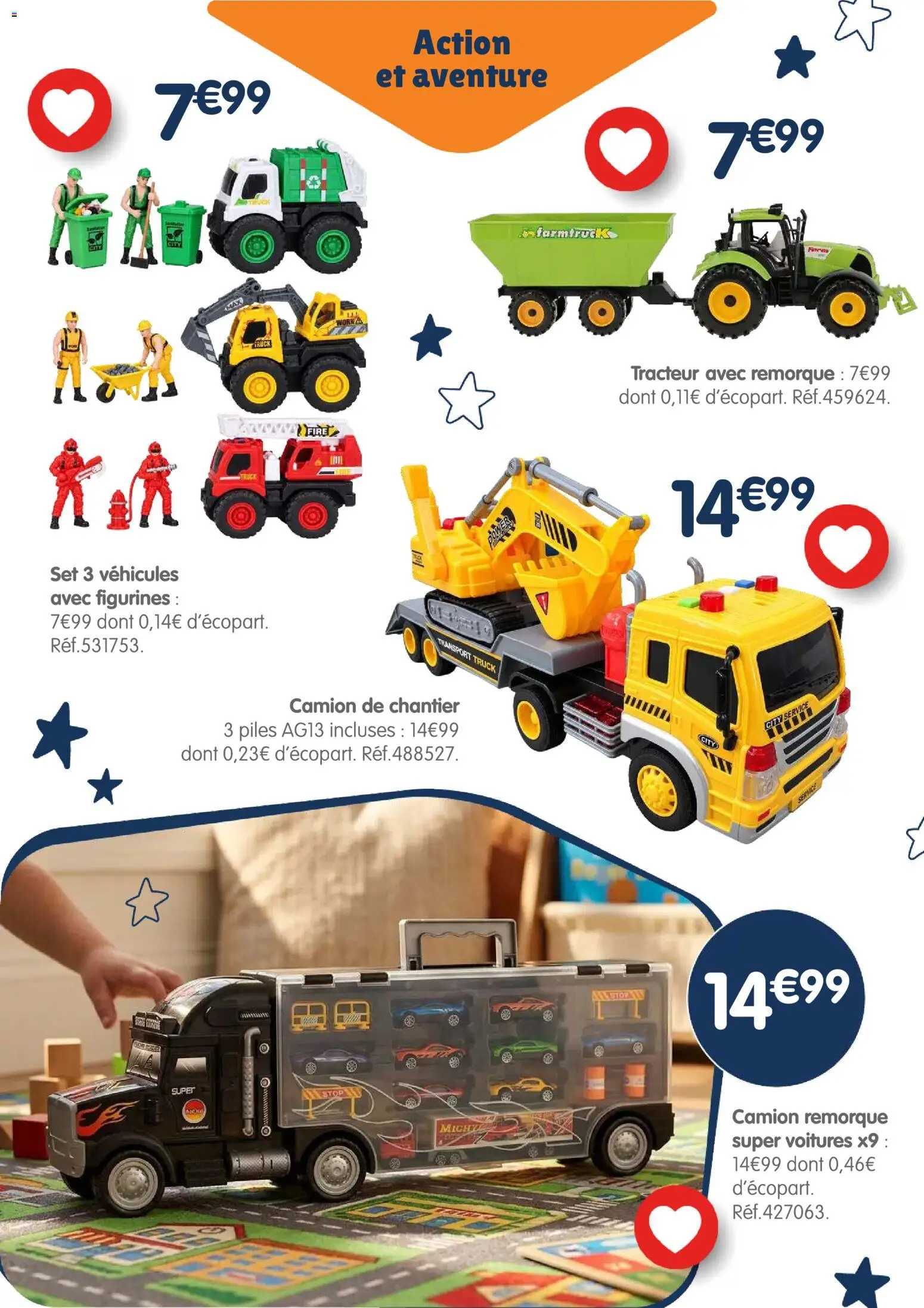 Prévisualisation de B&M catalogue Pays des jouets du magasin B&M formulaire valide 28/10/2026 - Remorque, Tracteur, Figurines, Piles
